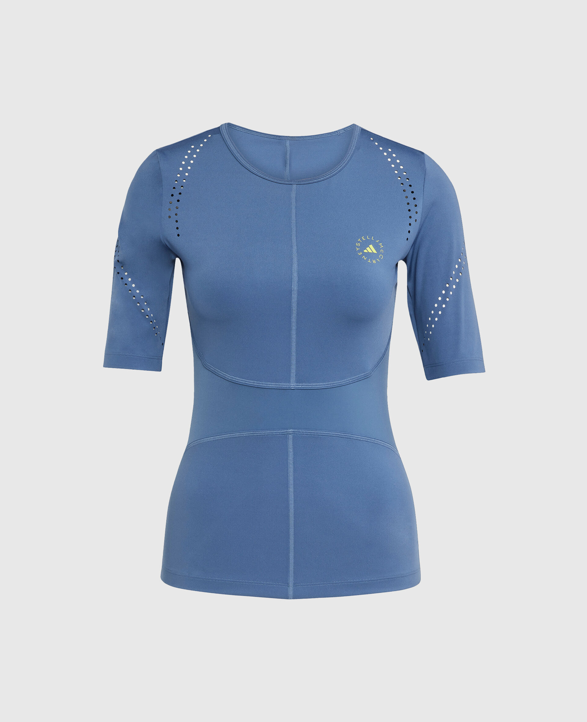 TruePurpose 3/4 Length Sleeve Top-Blue-large image number 0