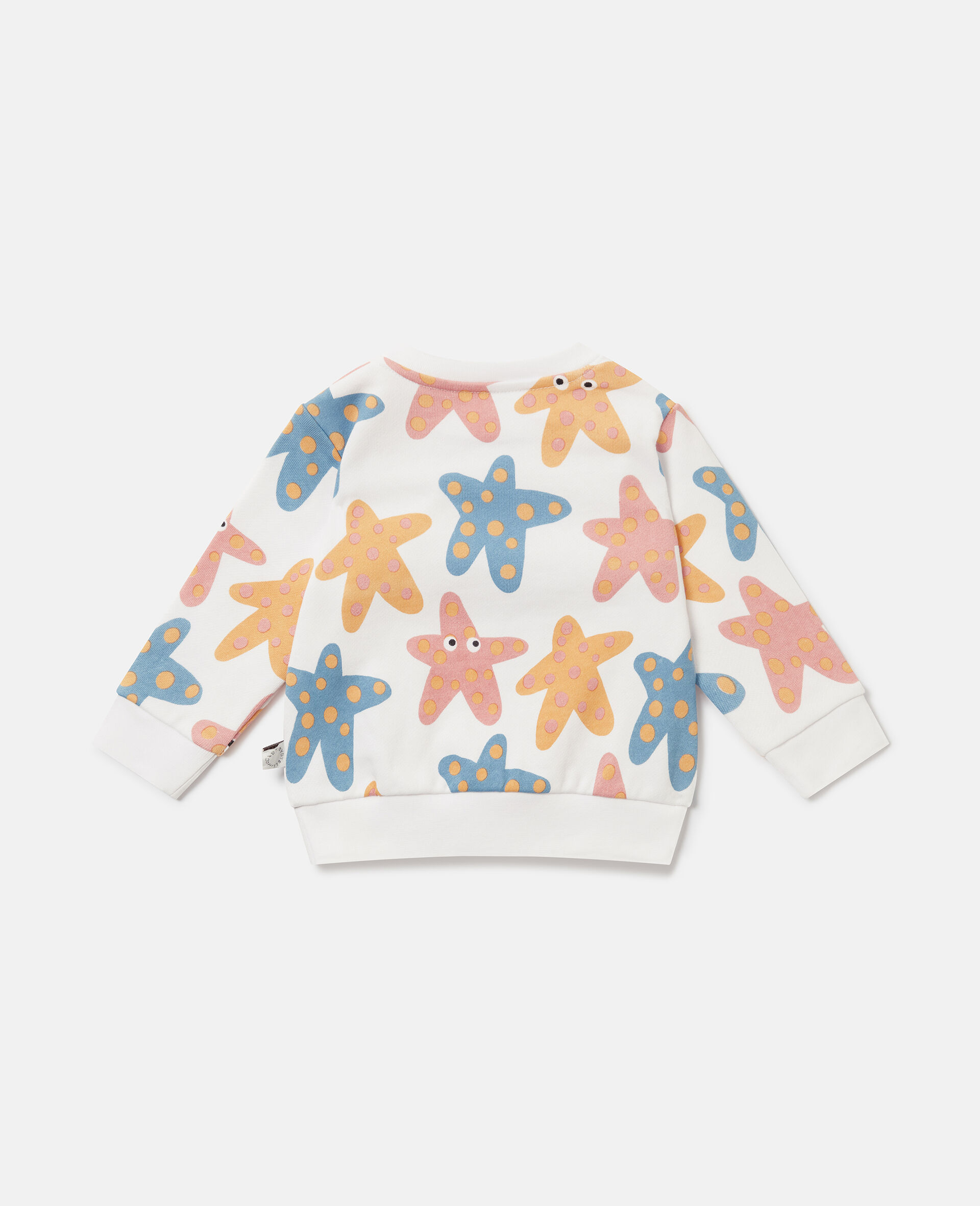 Starfish Print Sweatshirt-White-large image number 2
