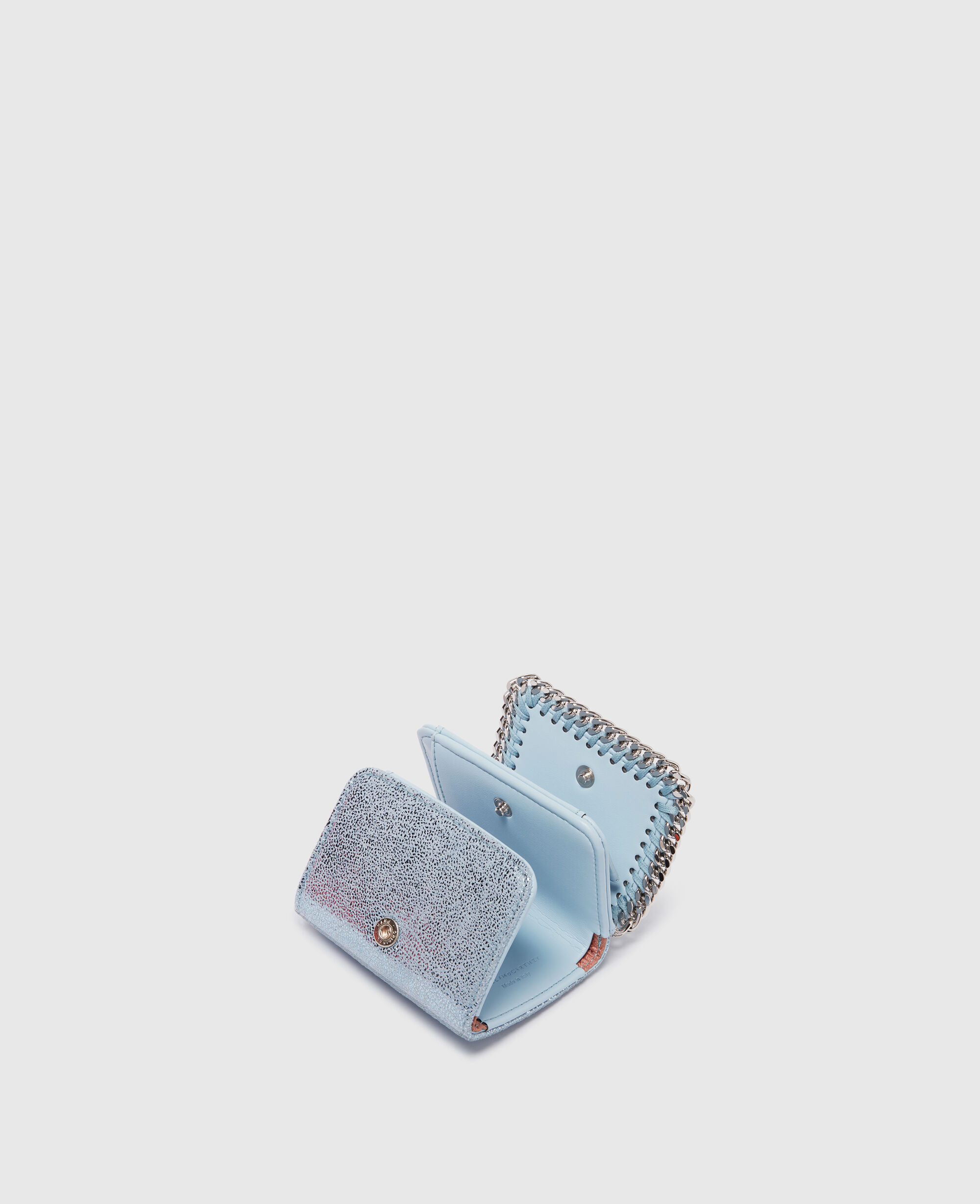 【送料&関税込】Stella McCartney Falabella Wallet In Blue Po Stella McCartney 'small Falabella Tri-fold' Blue Recycled