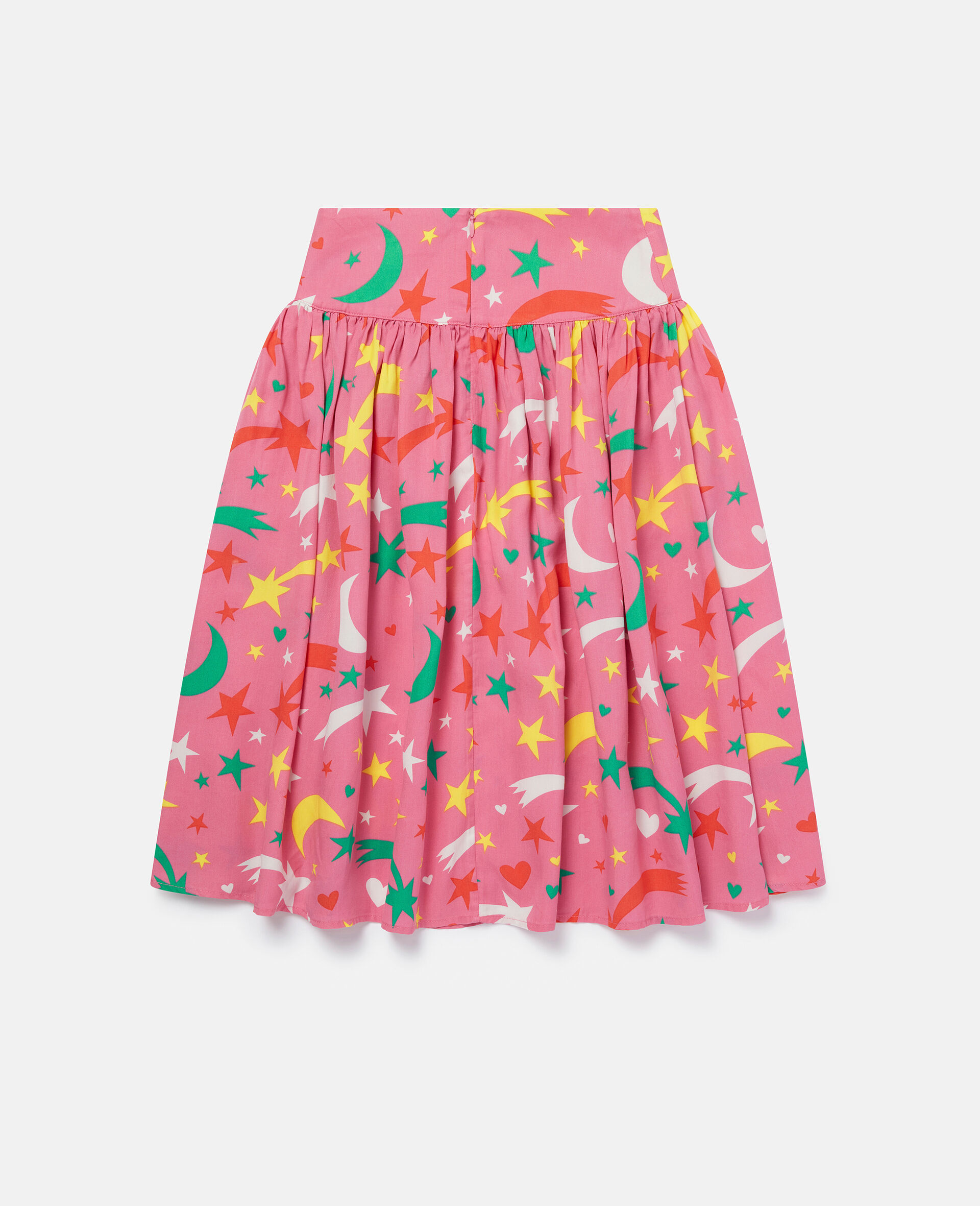 Shooting Star Print Twill Skirt-Pink-large image number 2