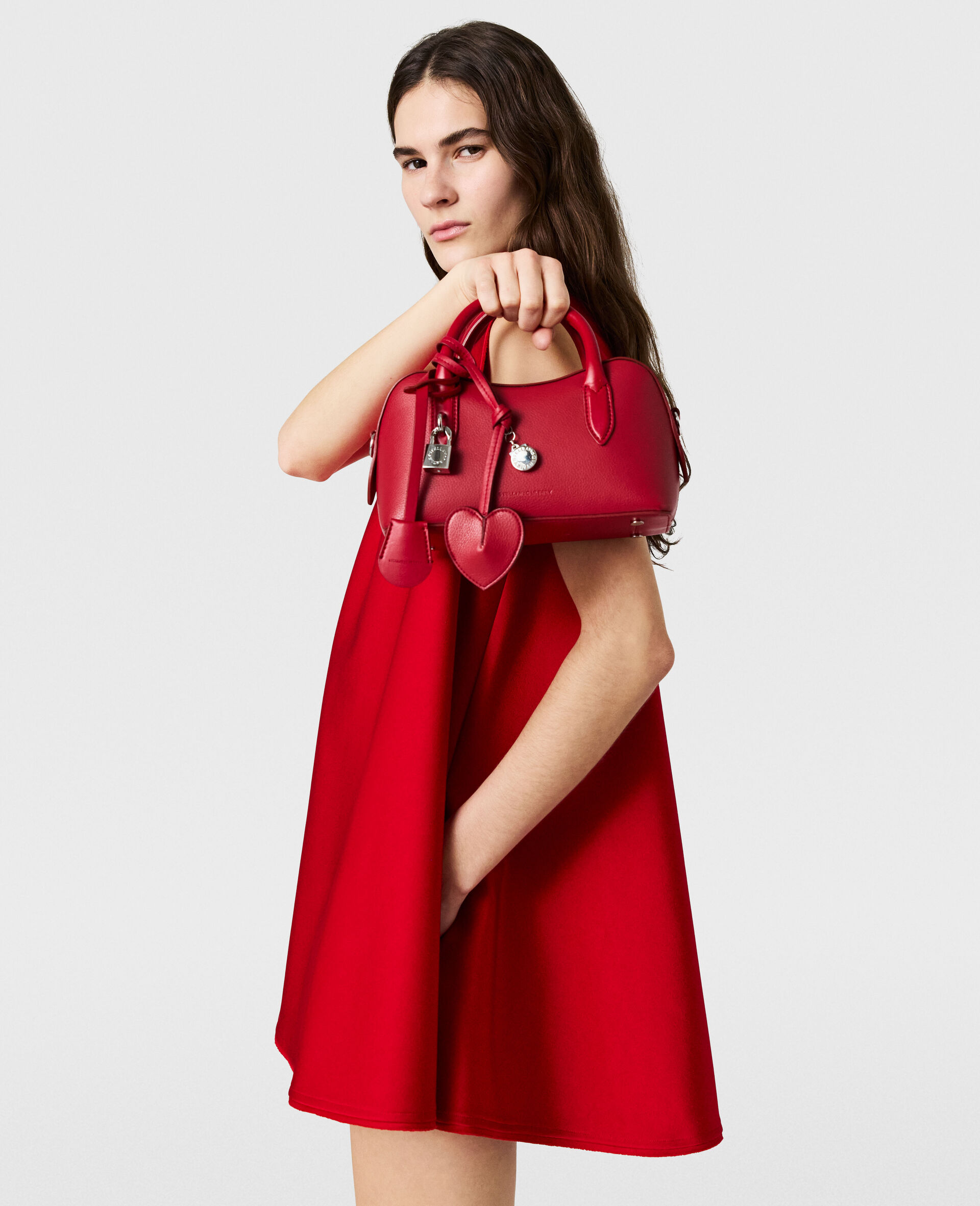 Envers Satin A-Line Mini Dress-Red-large image number 5