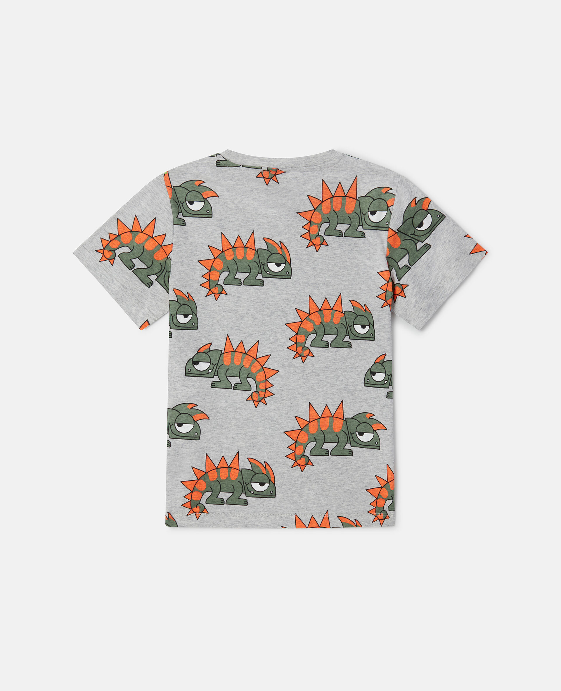 Gecko Print T-Shirt-Grey-large image number 2