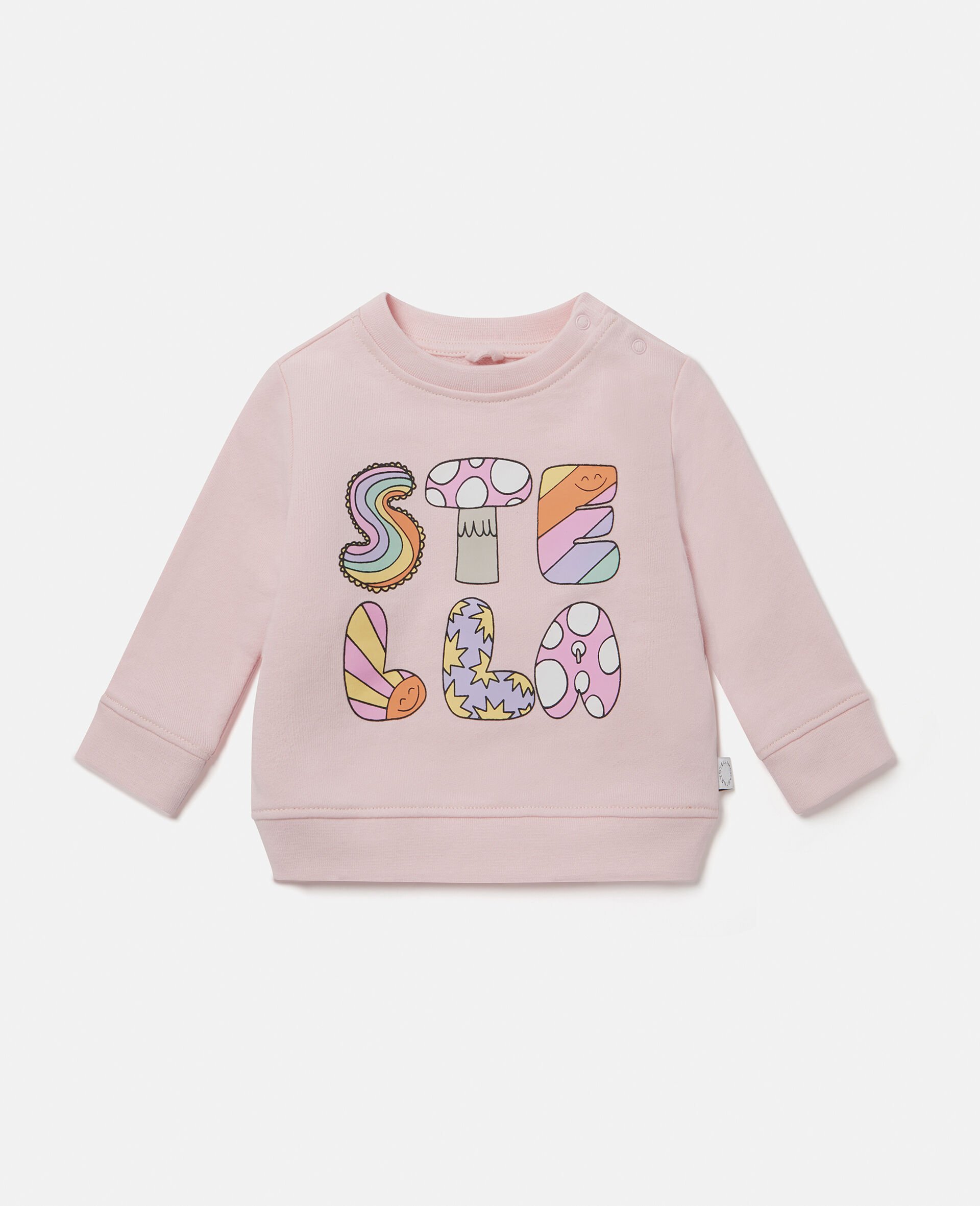 Stella Woodland Lettering Crewneck Sweatshirt-Pink-medium