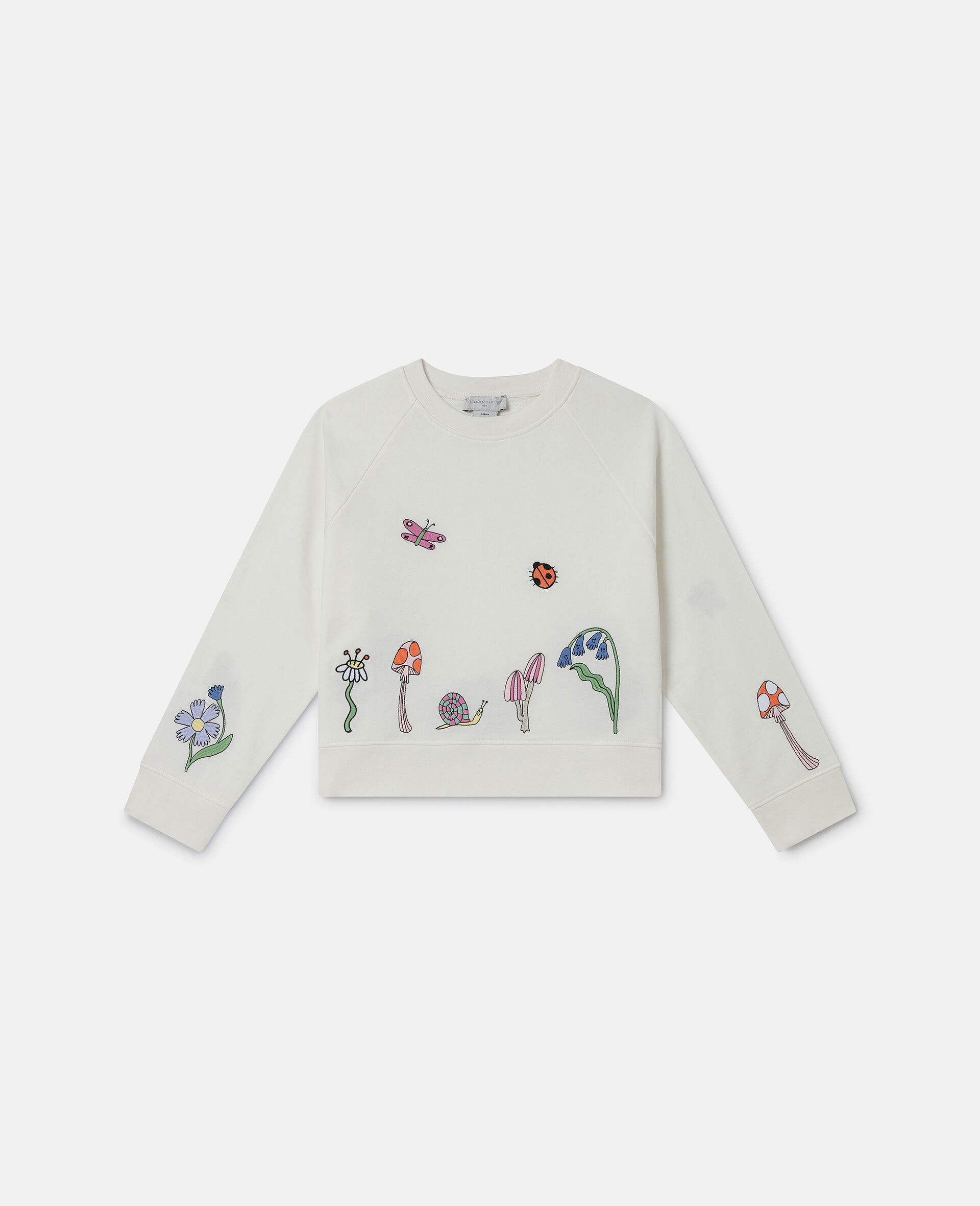 Woodland Friends Cropped Sweater-White-large image number 0