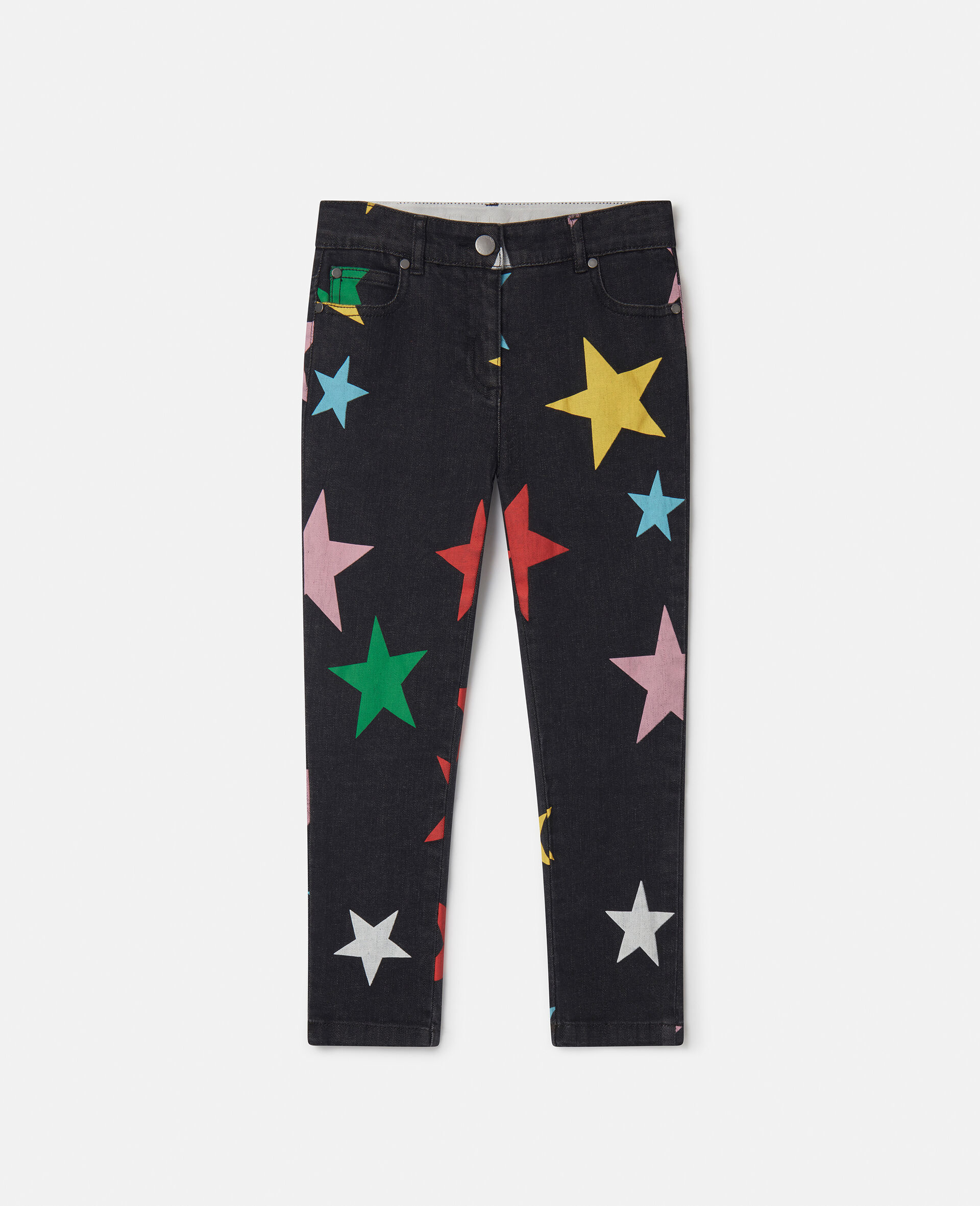 Star Pattern Denim Jeans-Multicolour-large image number 0