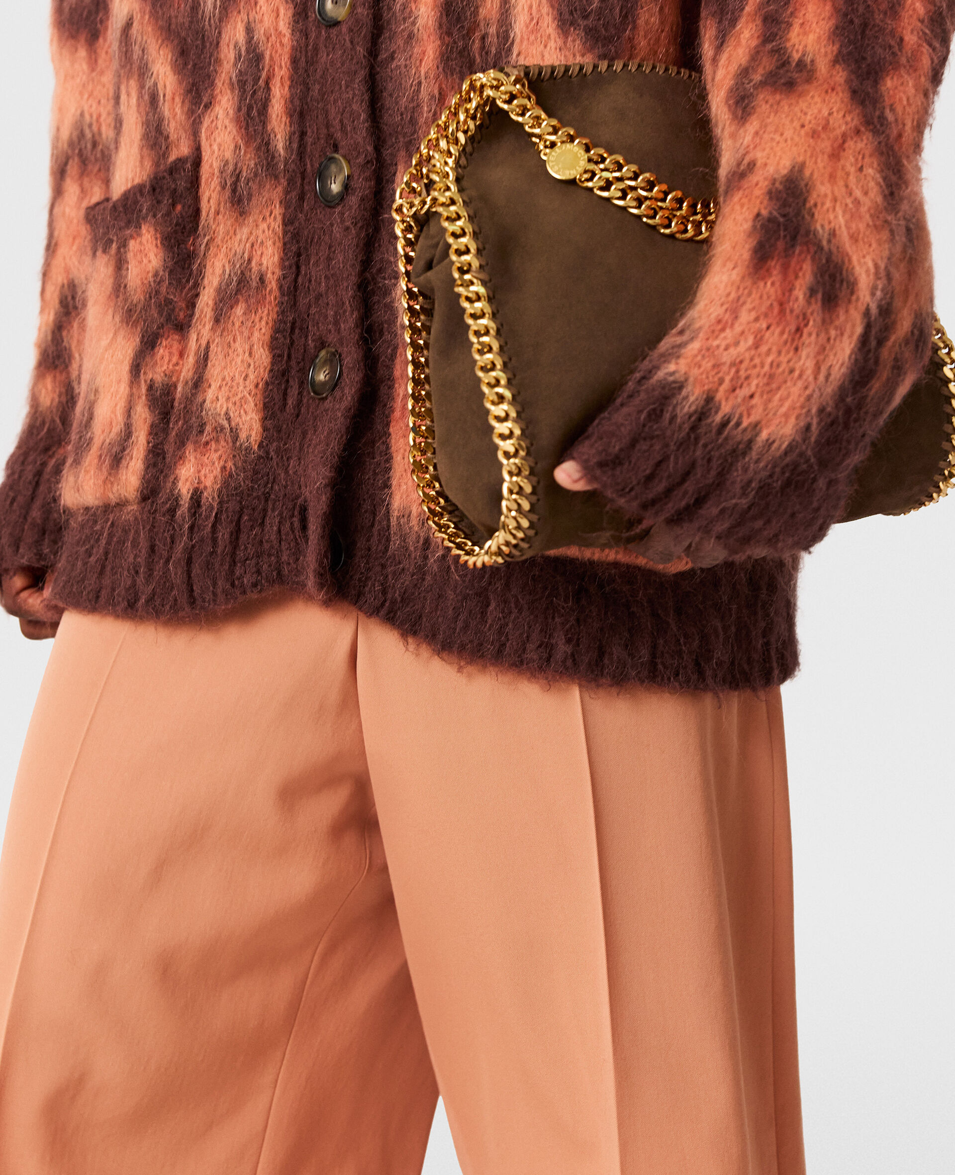 BERMUDA WIDE LEG CLASSIC TAILORING-Orange-large image number 2