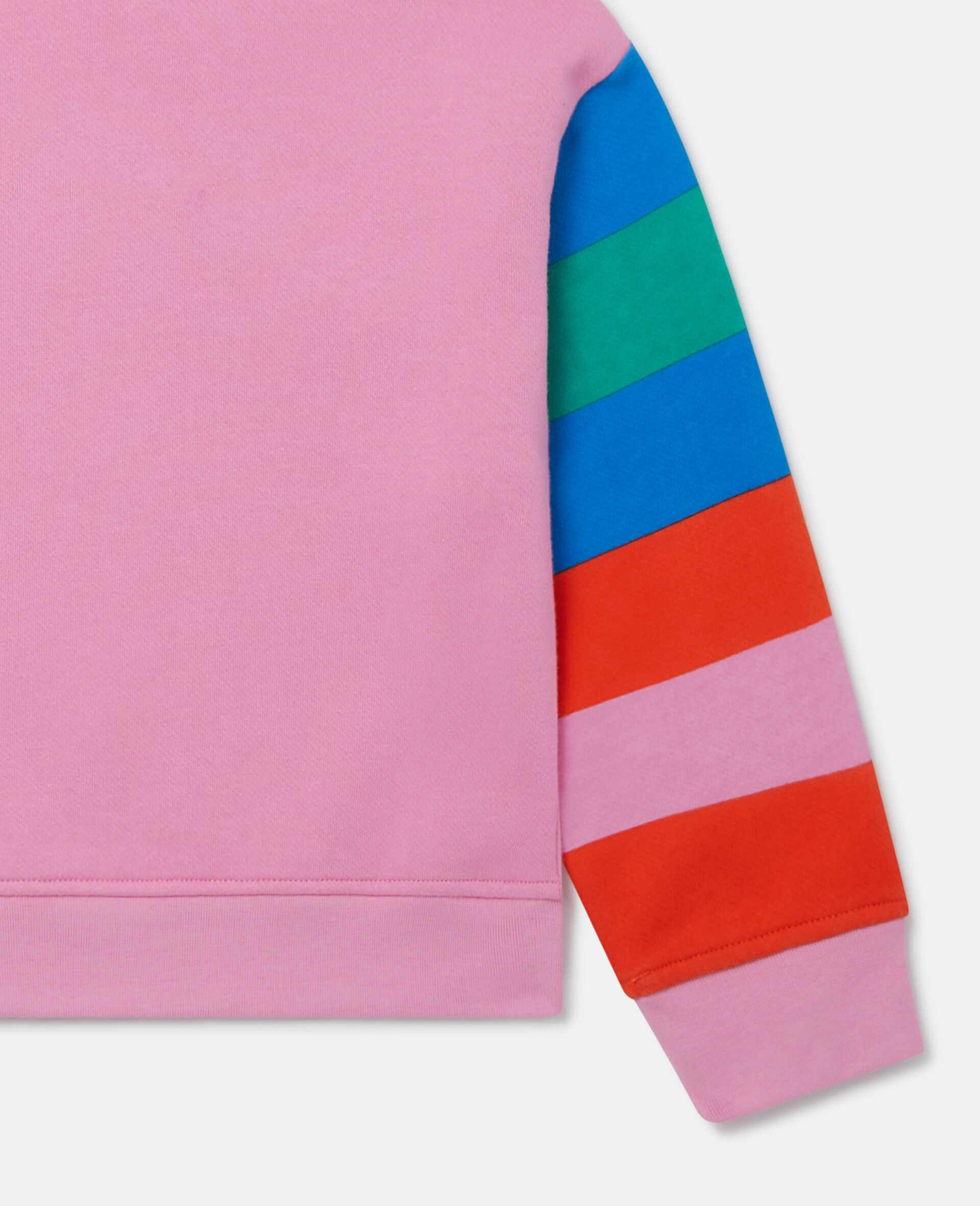 Logo Striped Sleeve Sweatshirt-Pink-large Logo Striped Sleeve Sweatshirt-Pink-large image number 3