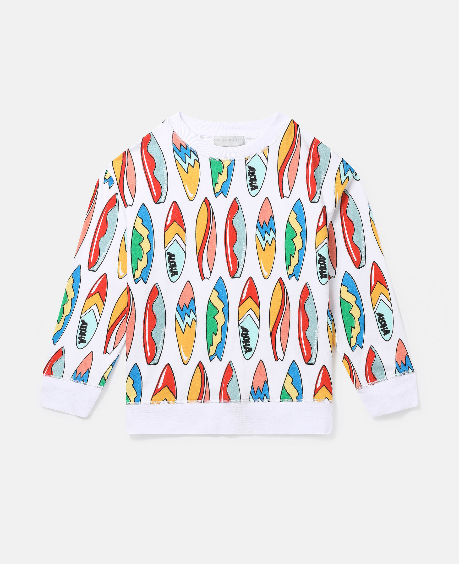 Surfboard Print Sweatshirt-Multicoloured-large image number 0