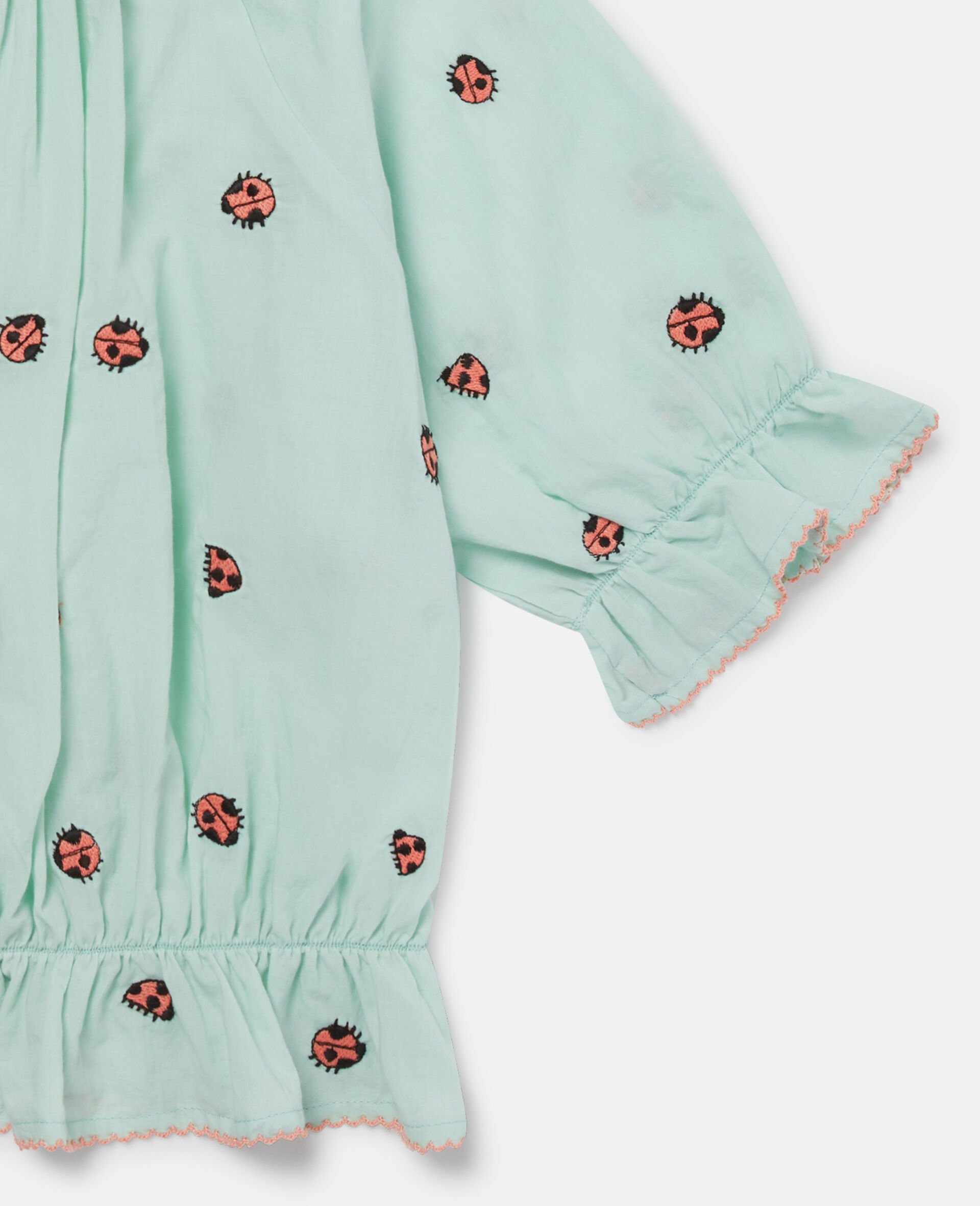 Ladybird Short-Sleeve Pleated Trim Top -Green-large Ladybird Short-Sleeve Pleated Trim Top -Green-large image number 3