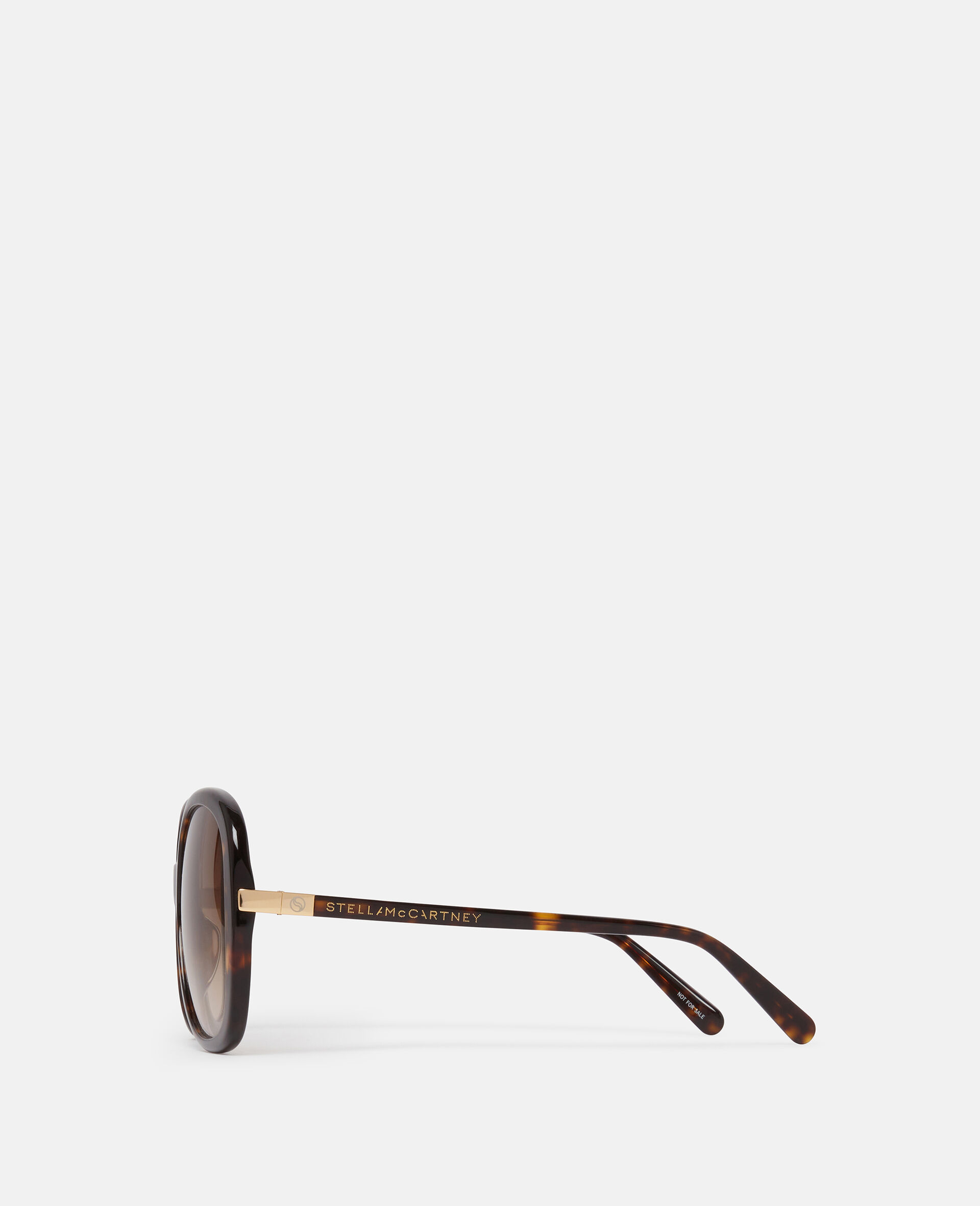Oversized Round Gradient Sunglasses-Brown-large image number 1