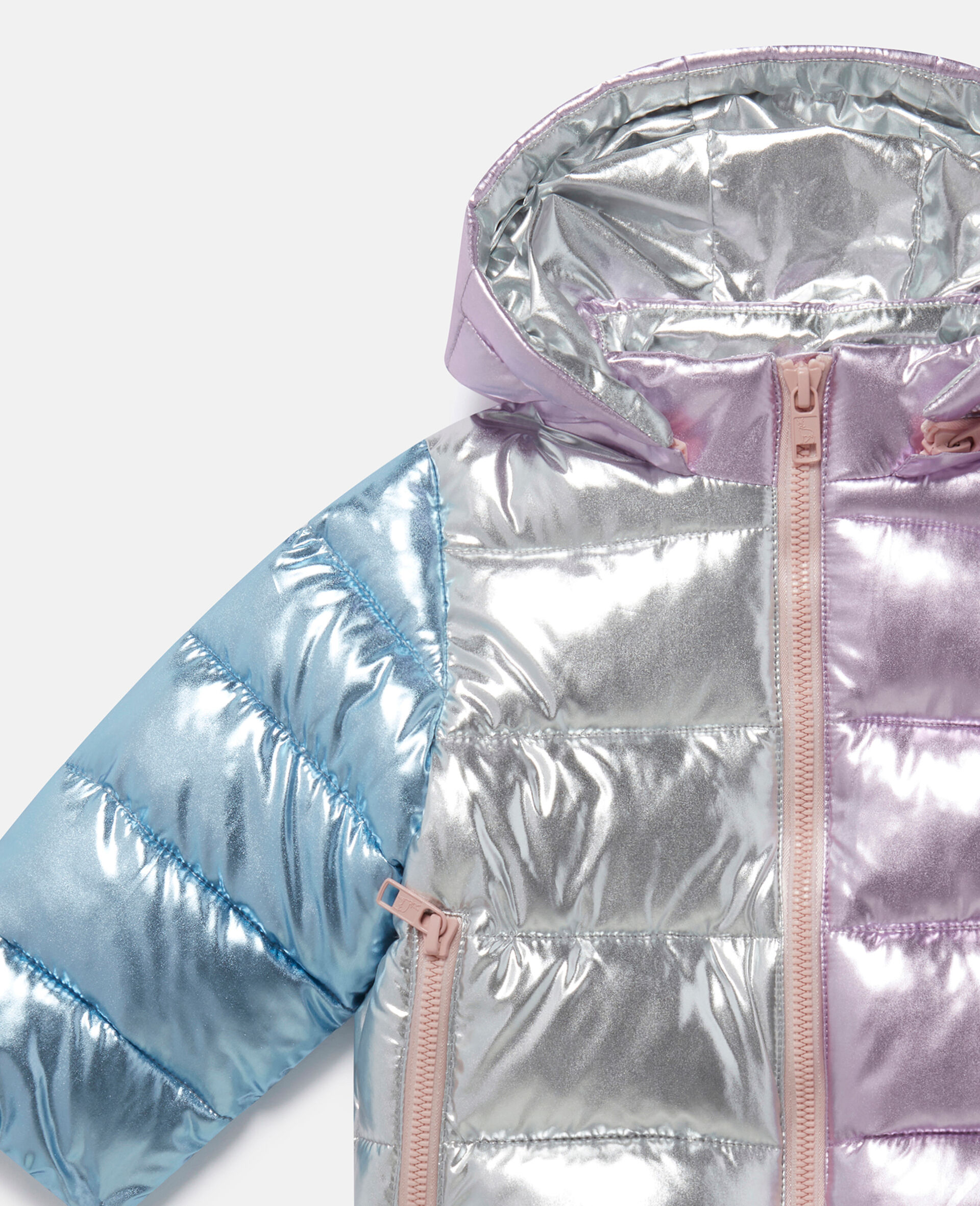 Metallic Puffer Coat-Multicolored-large image number 1
