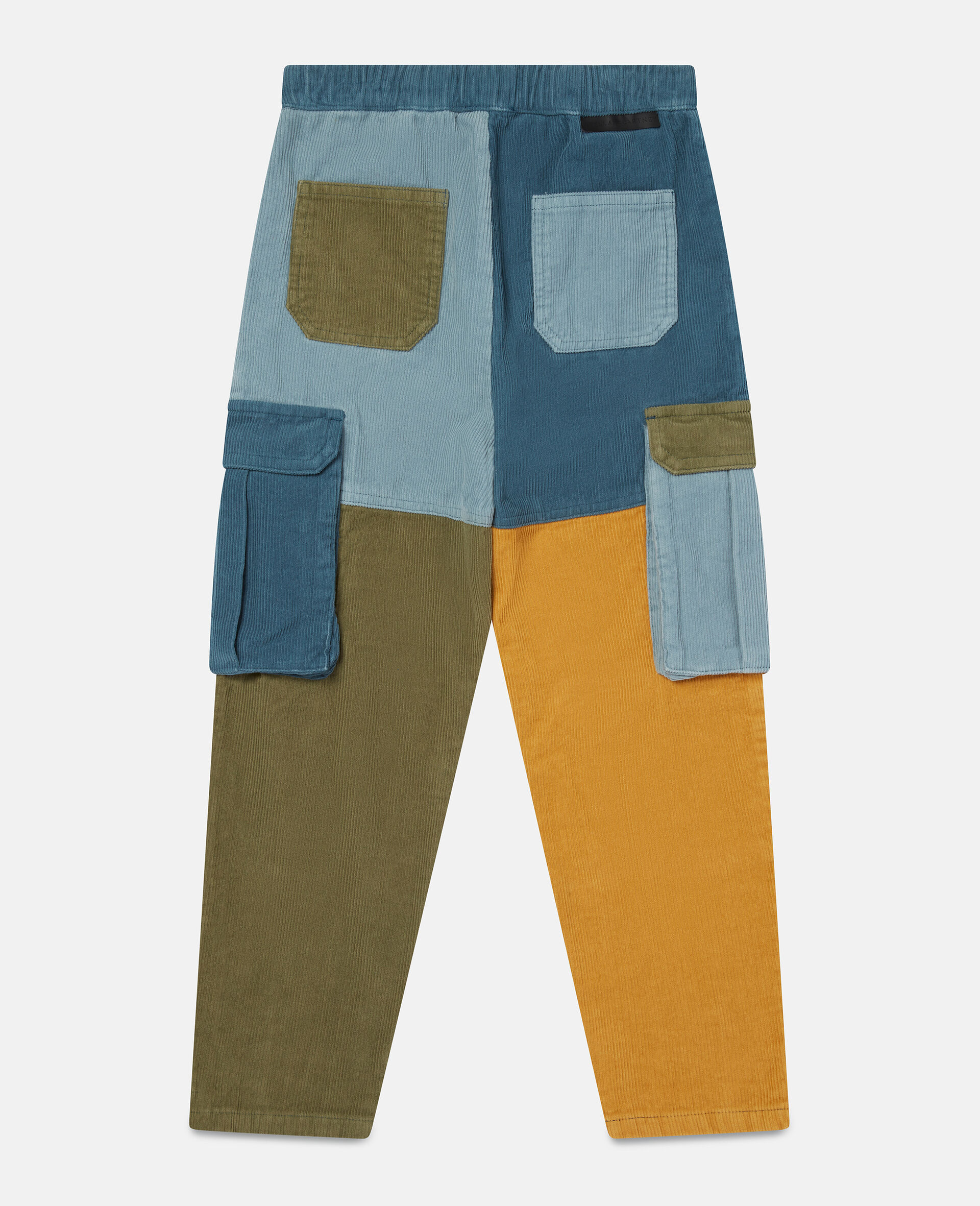 Colourblock Corduroy Cargo Trousers-Multicolour-large image number 1