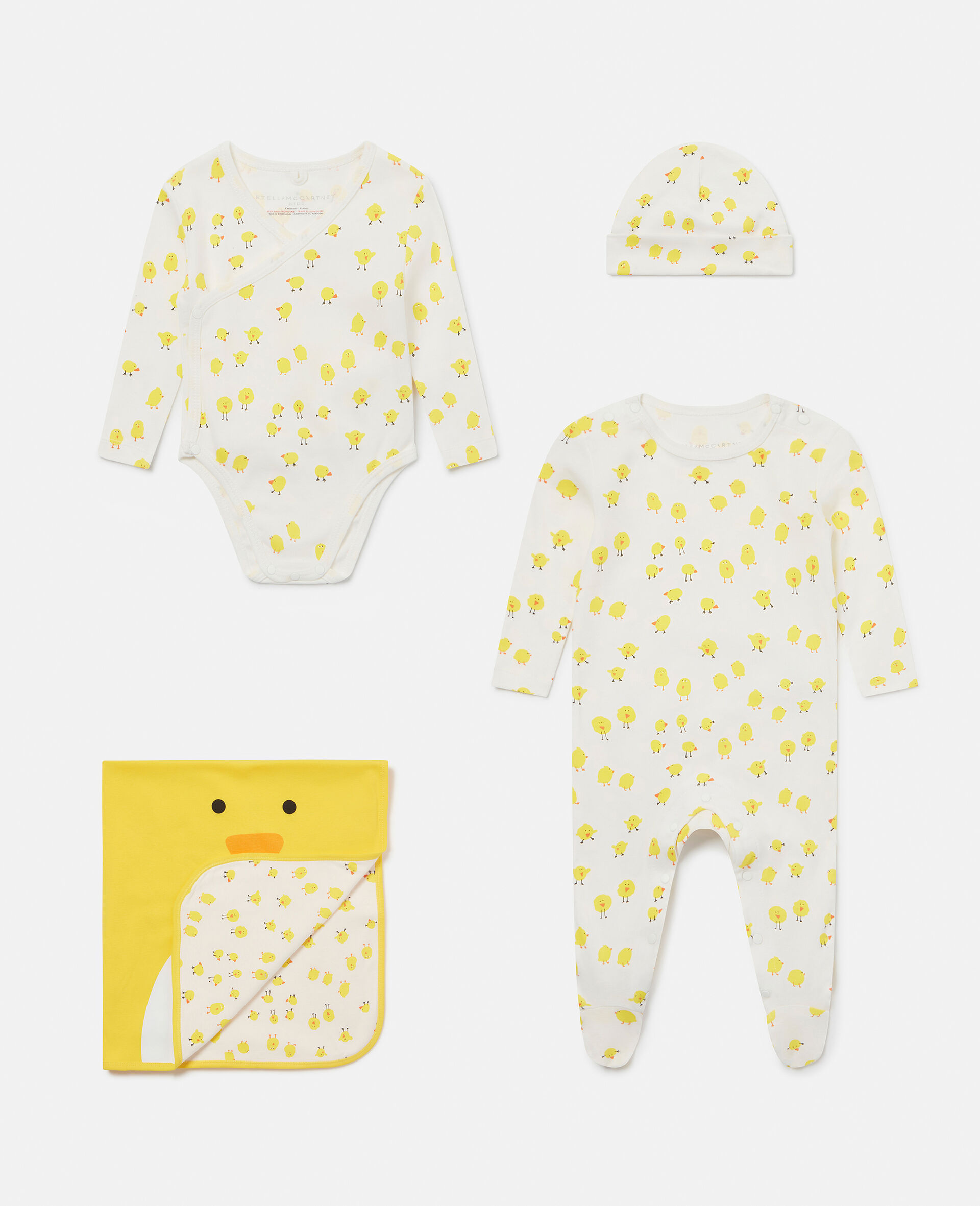 Chick Pattern Baby Gift Set-Yellow-medium