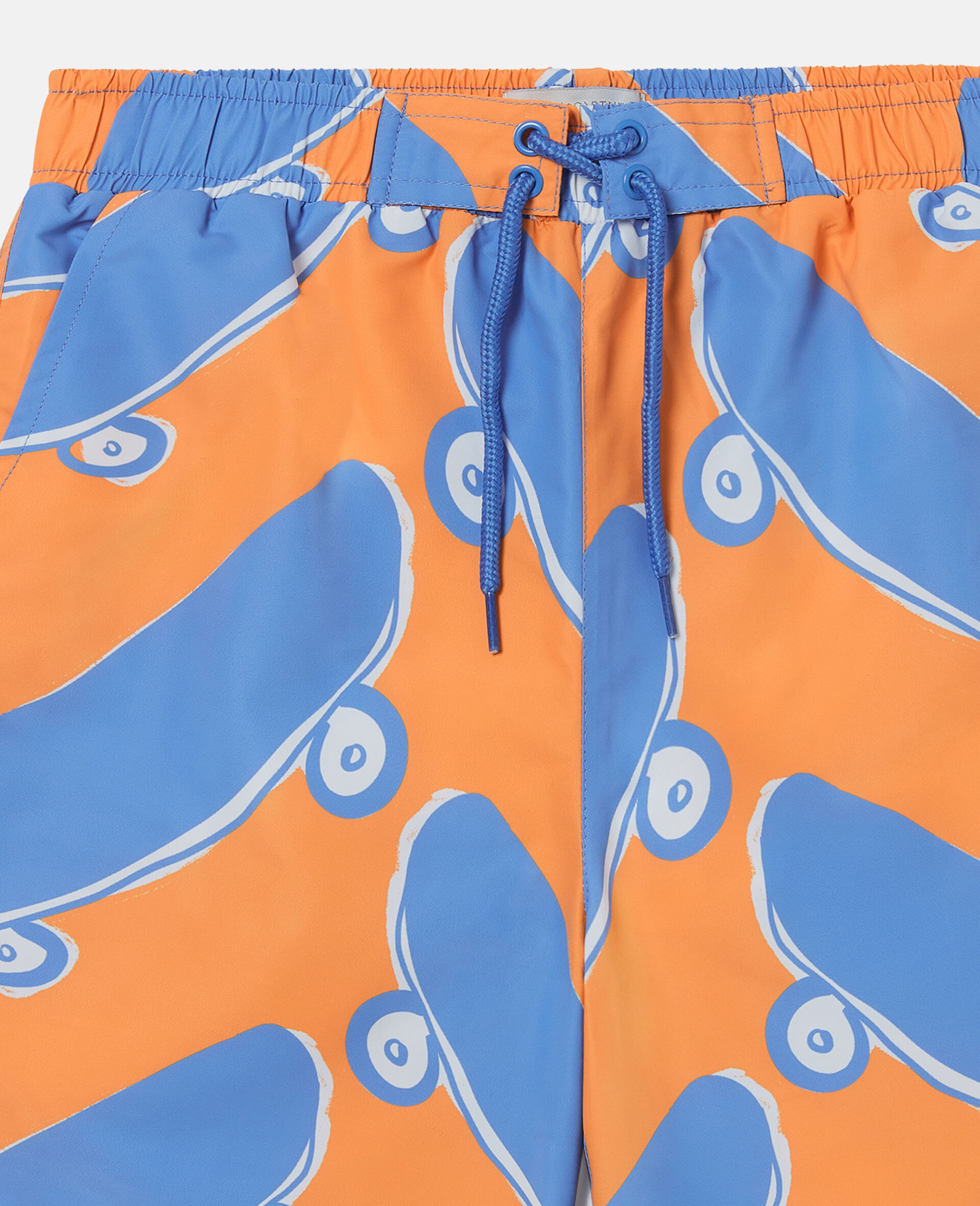 Skateboard Print Swim Shorts-Orange-large Skateboard Print Swim Shorts-Orange-large image number 1