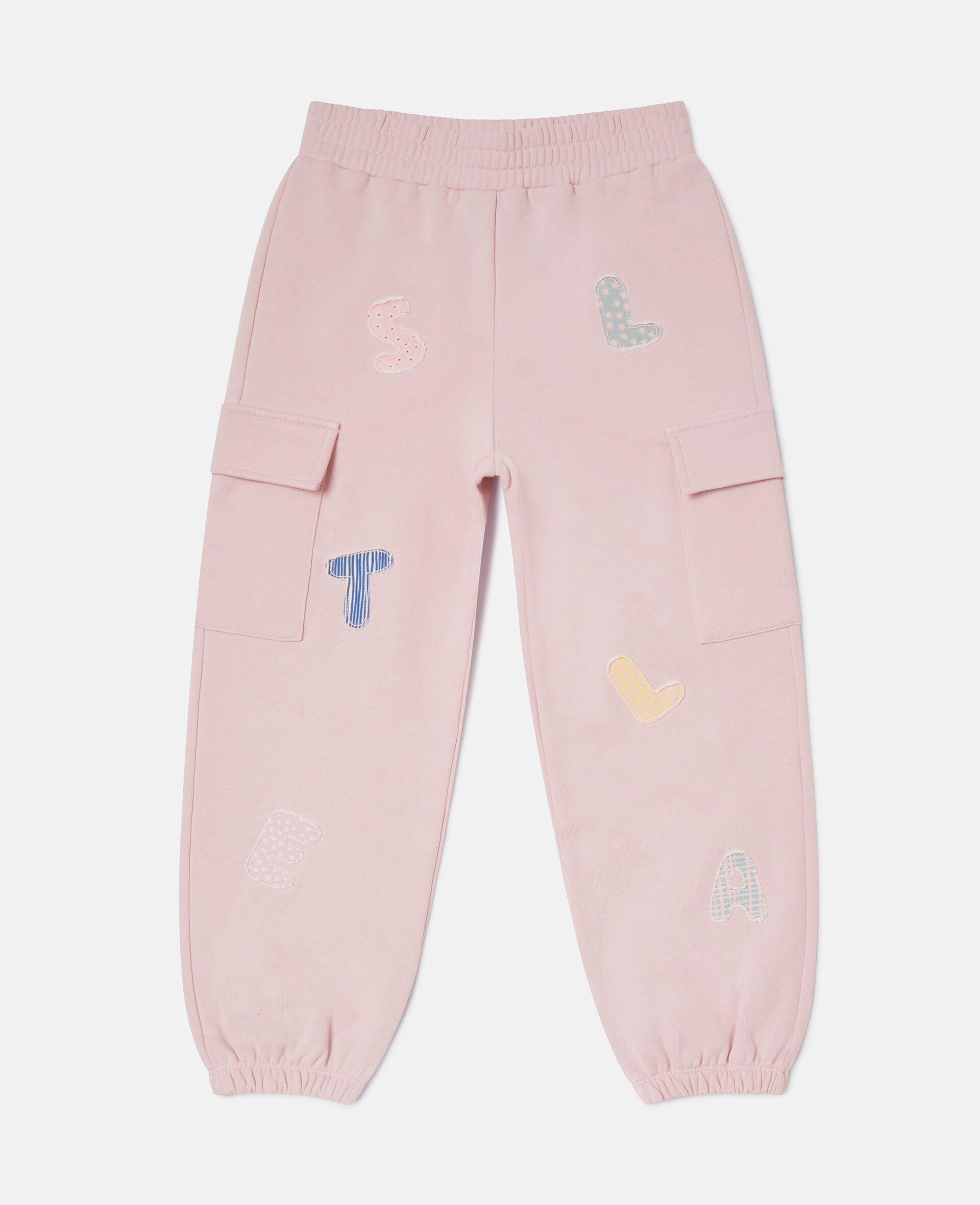 Logo Embroidered Drawstring Joggers-Purple-medium