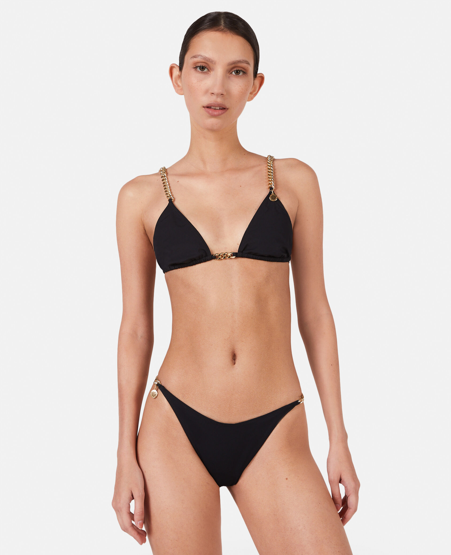 Bikinihose Falabella mit hohem Bein-Schwarz-model