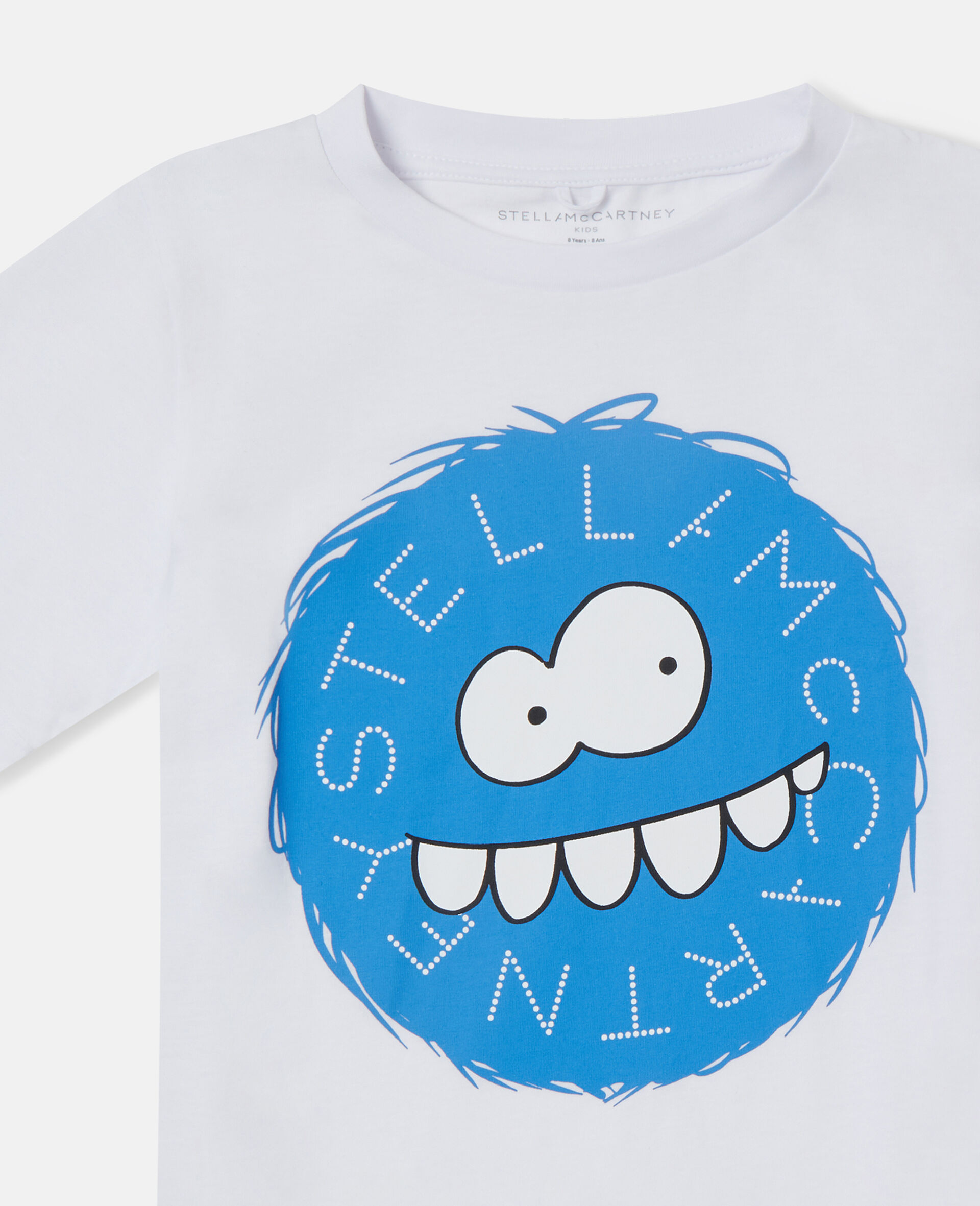 Kids Pure white Monster Graphic T-Shirt | Stella McCartney US