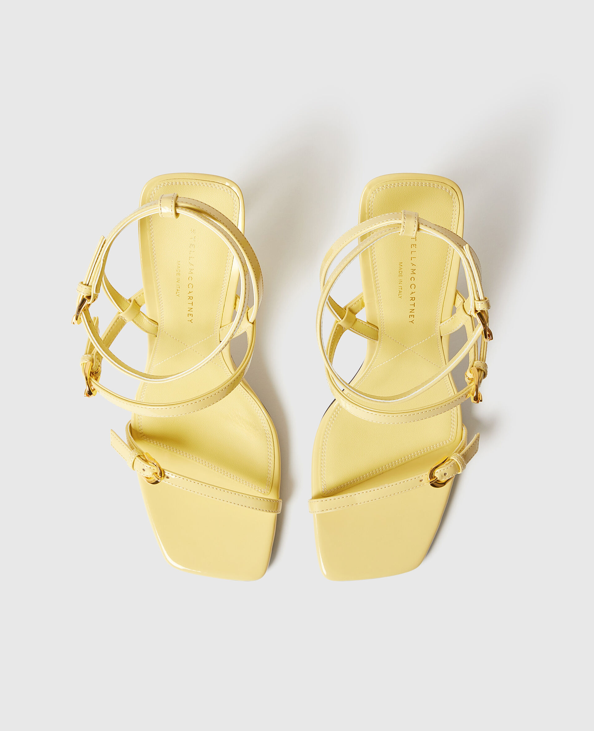 Elsa Patent Heeled Sandals-Yellow-large image number 4