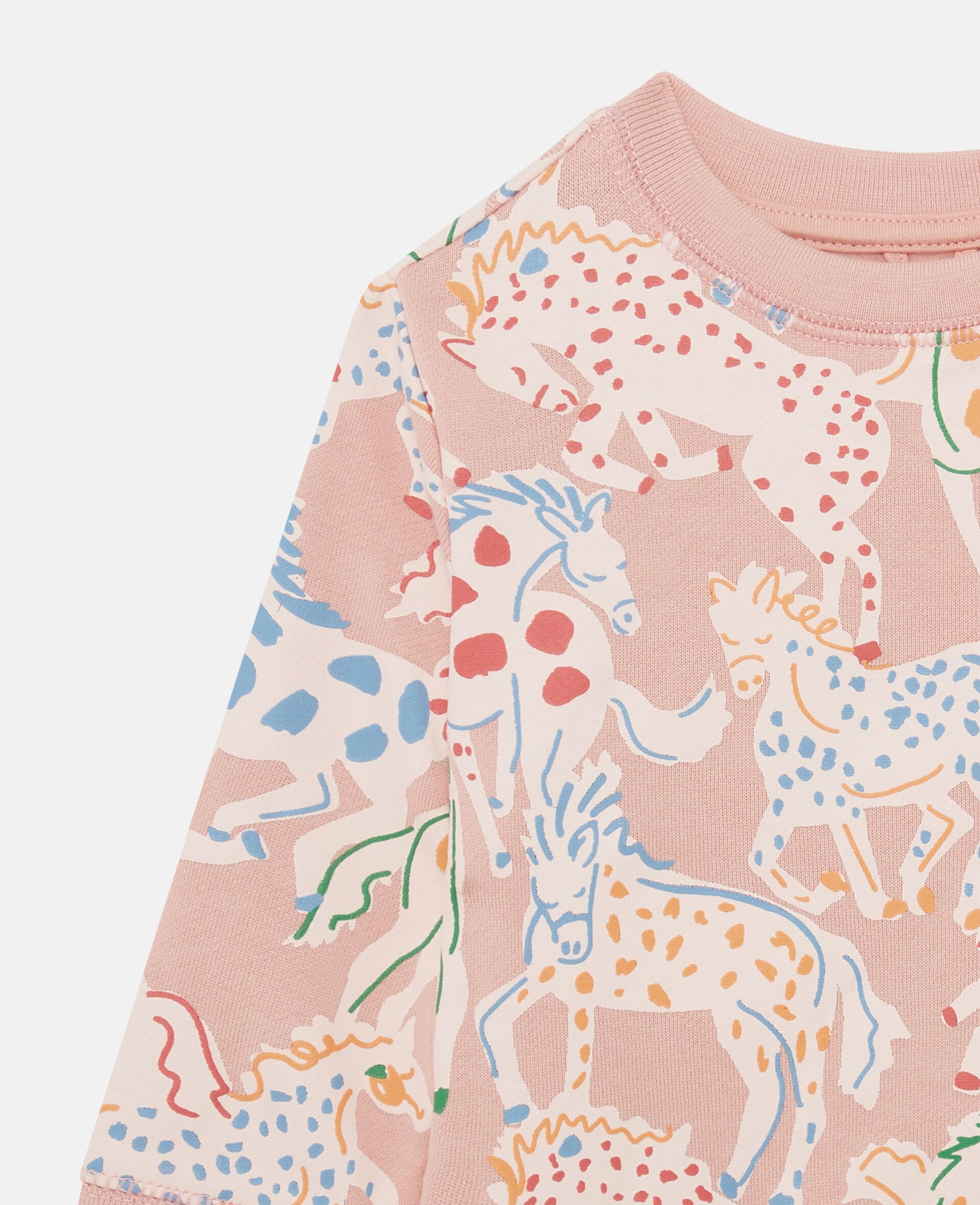 Horse Print Sweatshirt-Multicoloured-large Horse Print Sweatshirt-Multicoloured-large image number 1