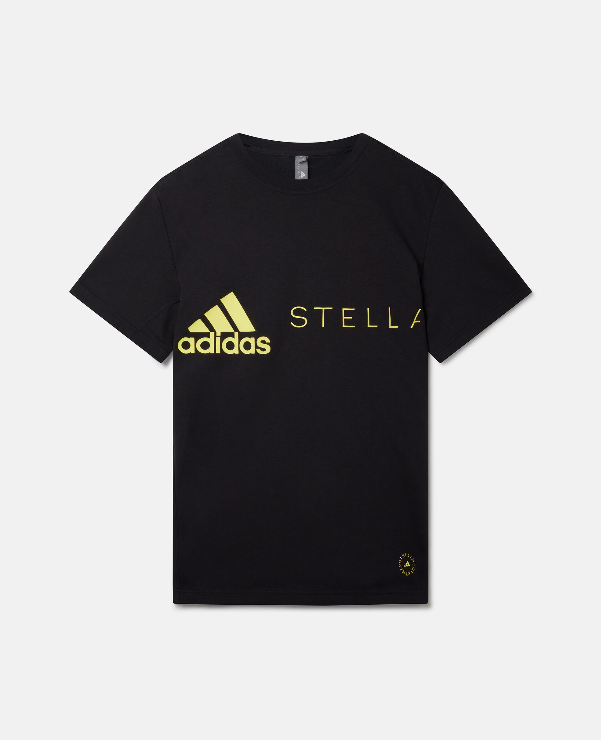 Women Black & Shock Yellow Sportswear Logo TShirt Stella McCartney US