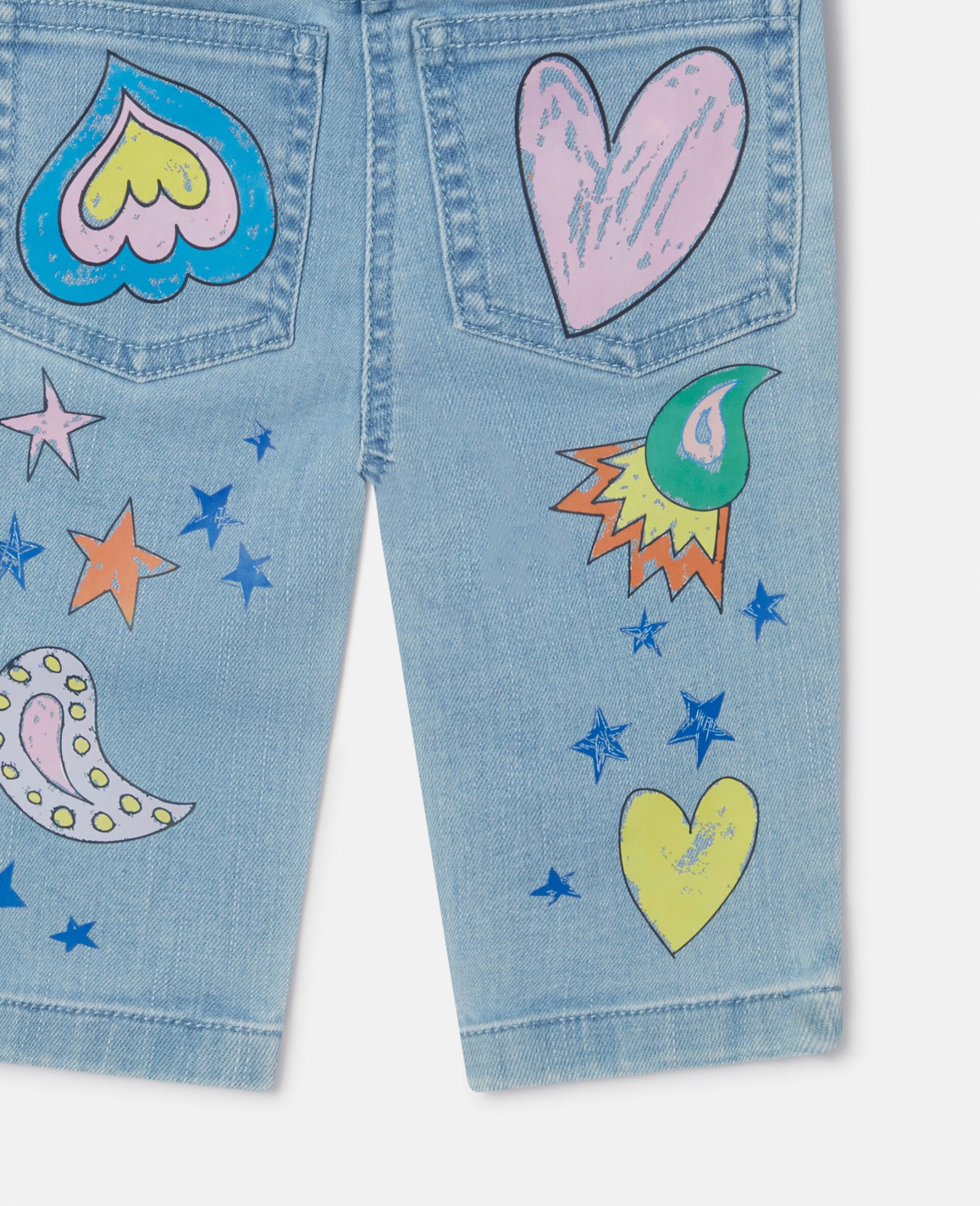 Doodle Print Slim Fit Jeans-Blue-large Doodle Print Slim Fit Jeans-Blue-large image number 3