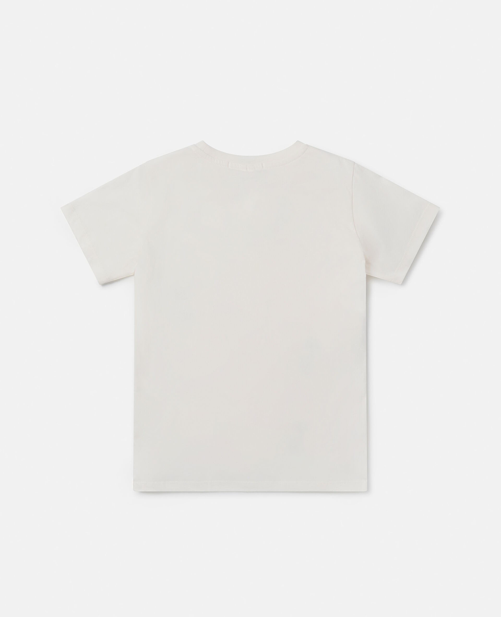 Daisy Circle Embroidery T-Shirt-White-large image number 2