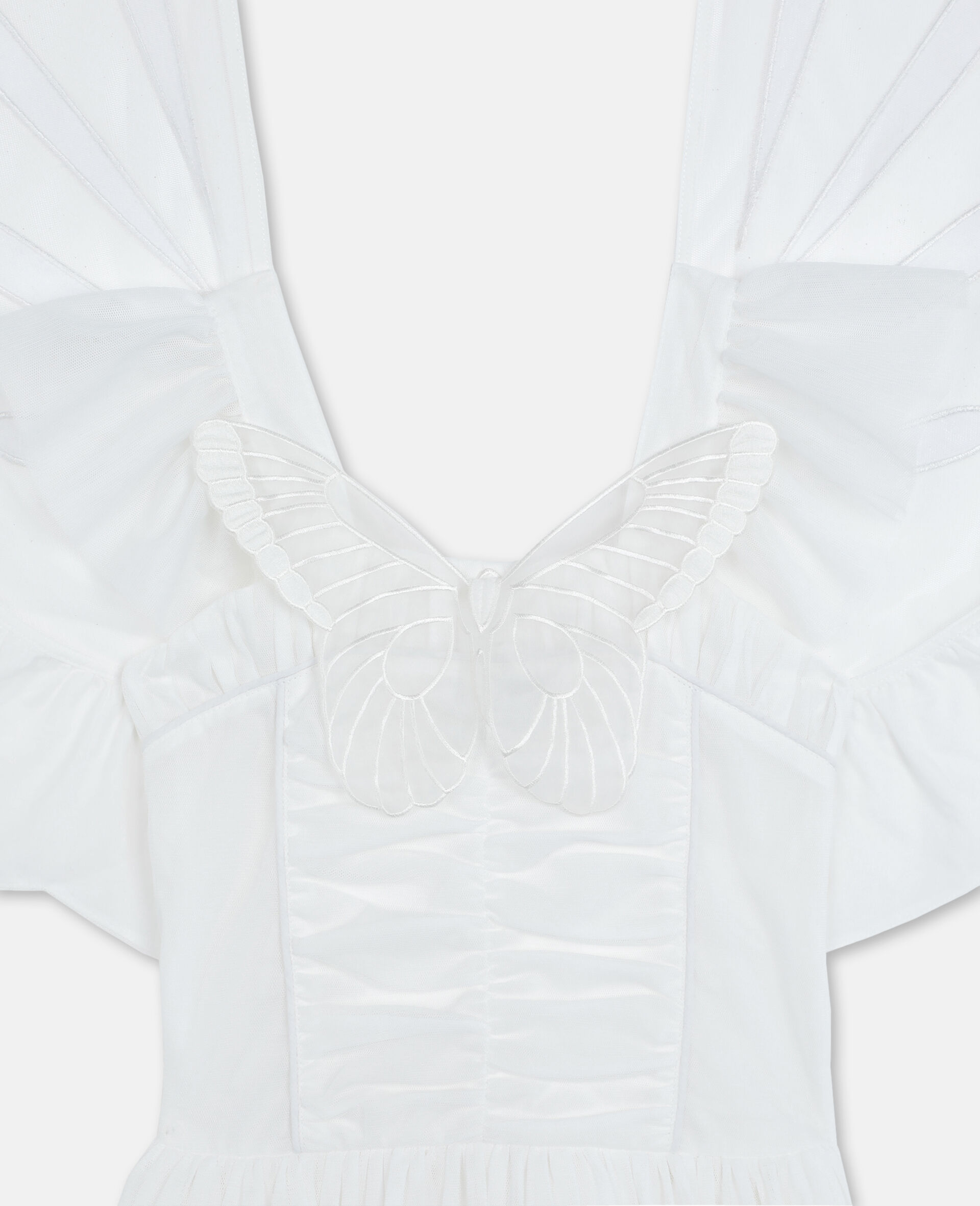 Robe papillon en tulle-Blanc-large image number 1