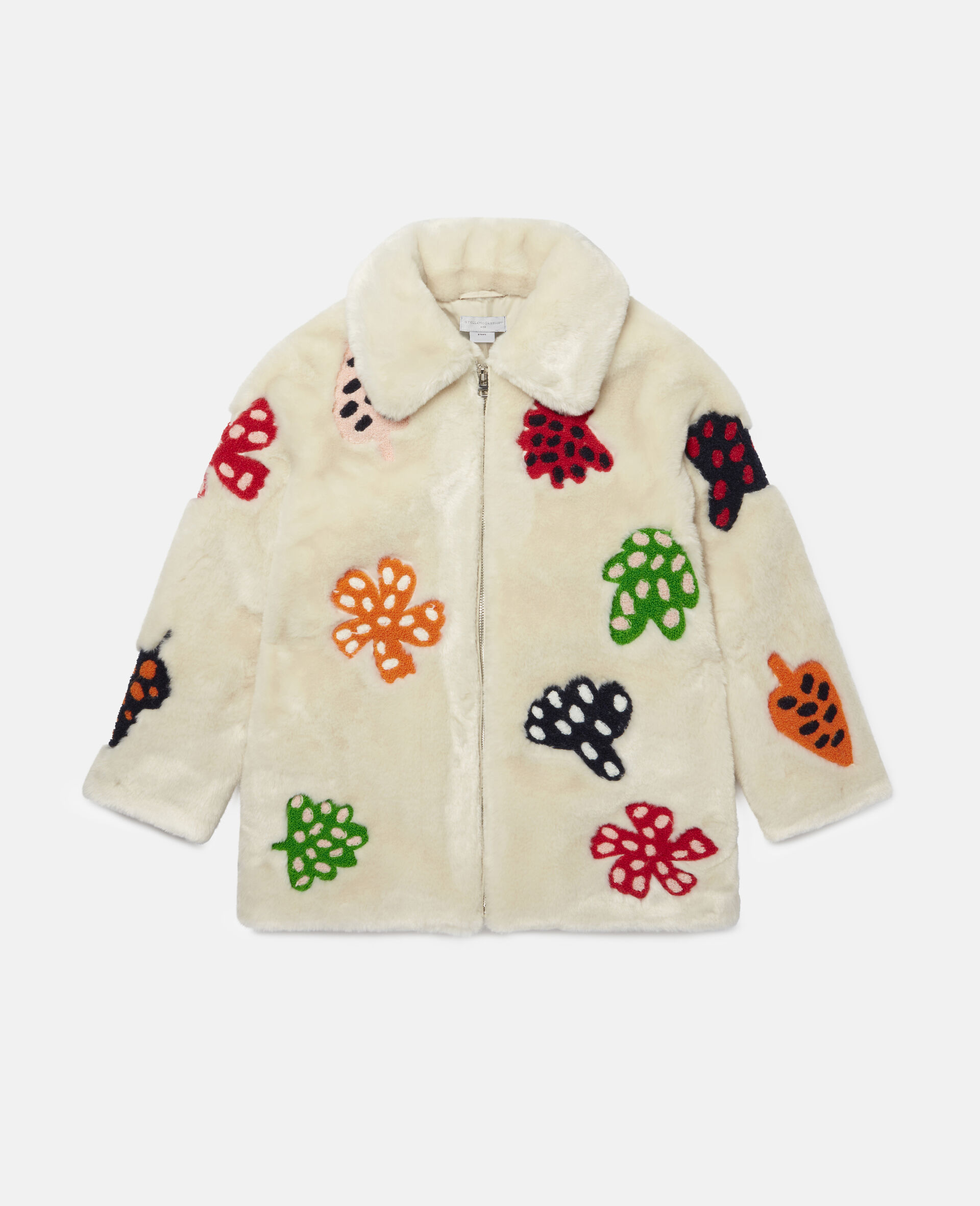 Embroidered Spotty Leaves FFF Jacket -White-large