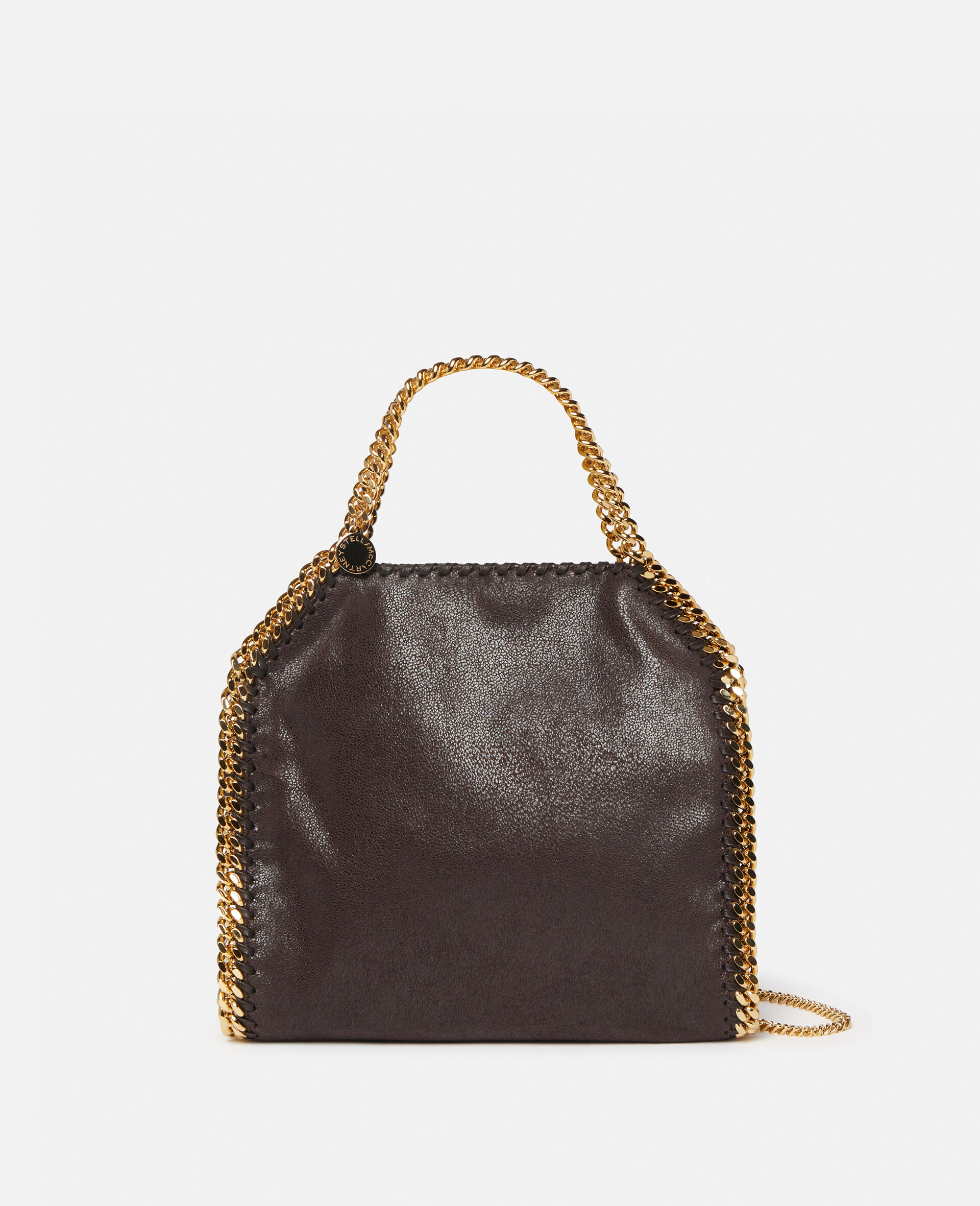 Stella Mccartney Falabella Mini Tote Bag In Chocolate Brown