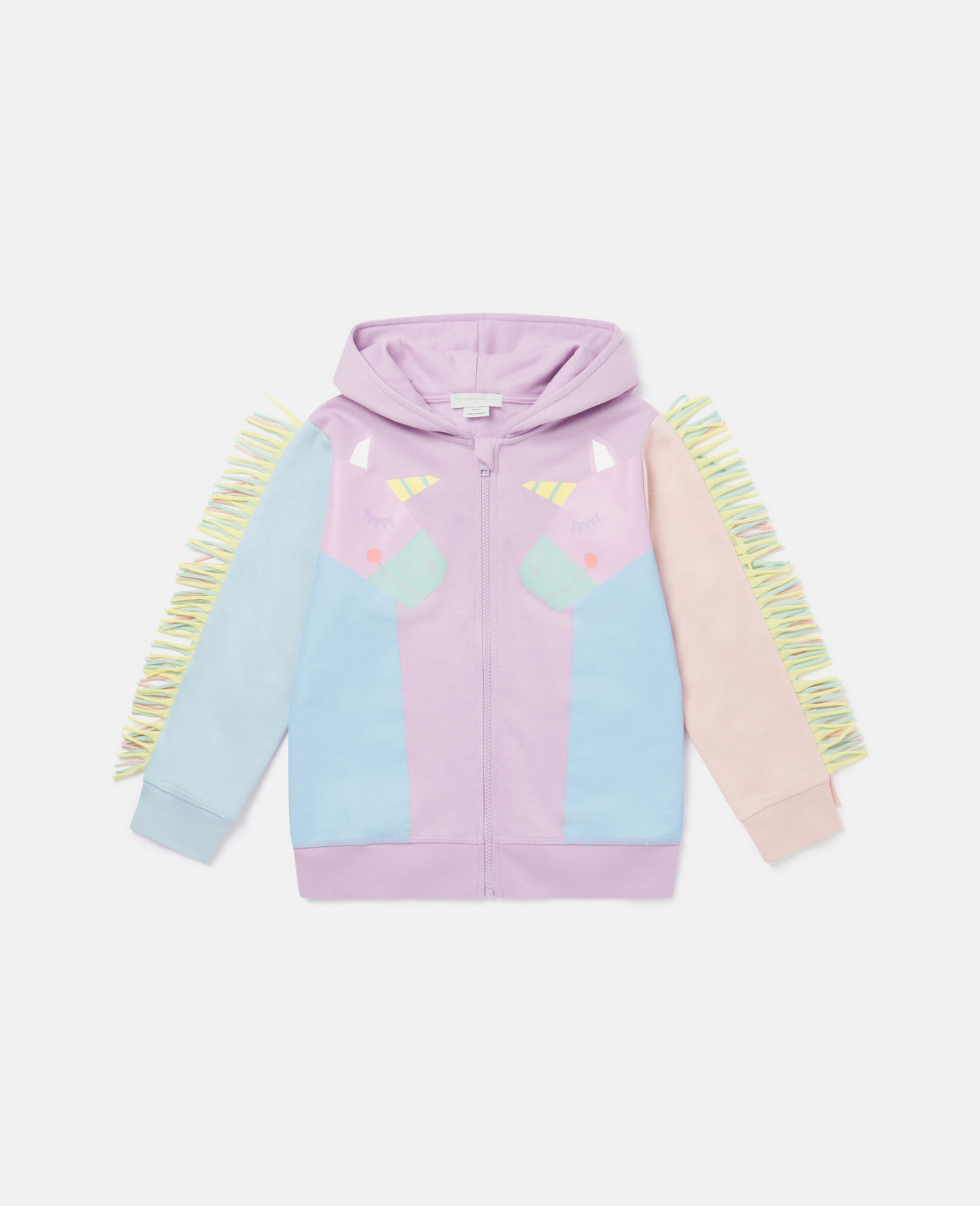 Rainbow Unicorn Zip Hoodie-Blue-large image number 0