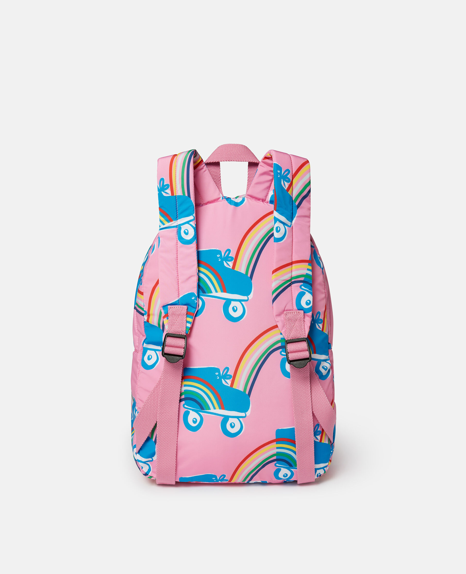Rollerskate Rainbow Print Backpack-Pink-large image number 2