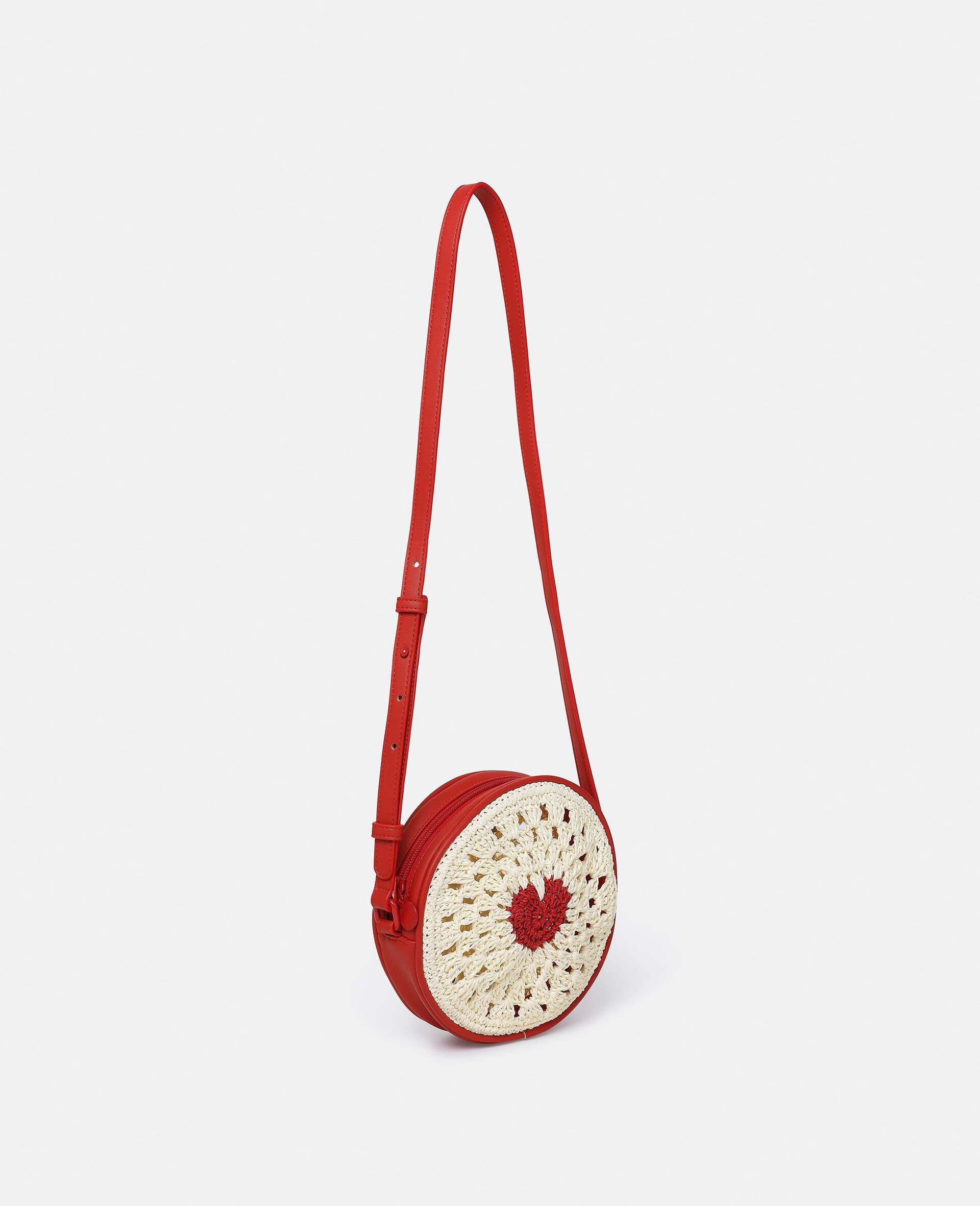 Heart Raffia Crossbody Bag-Beige-large Heart Raffia Crossbody Bag-Beige-large image number 1