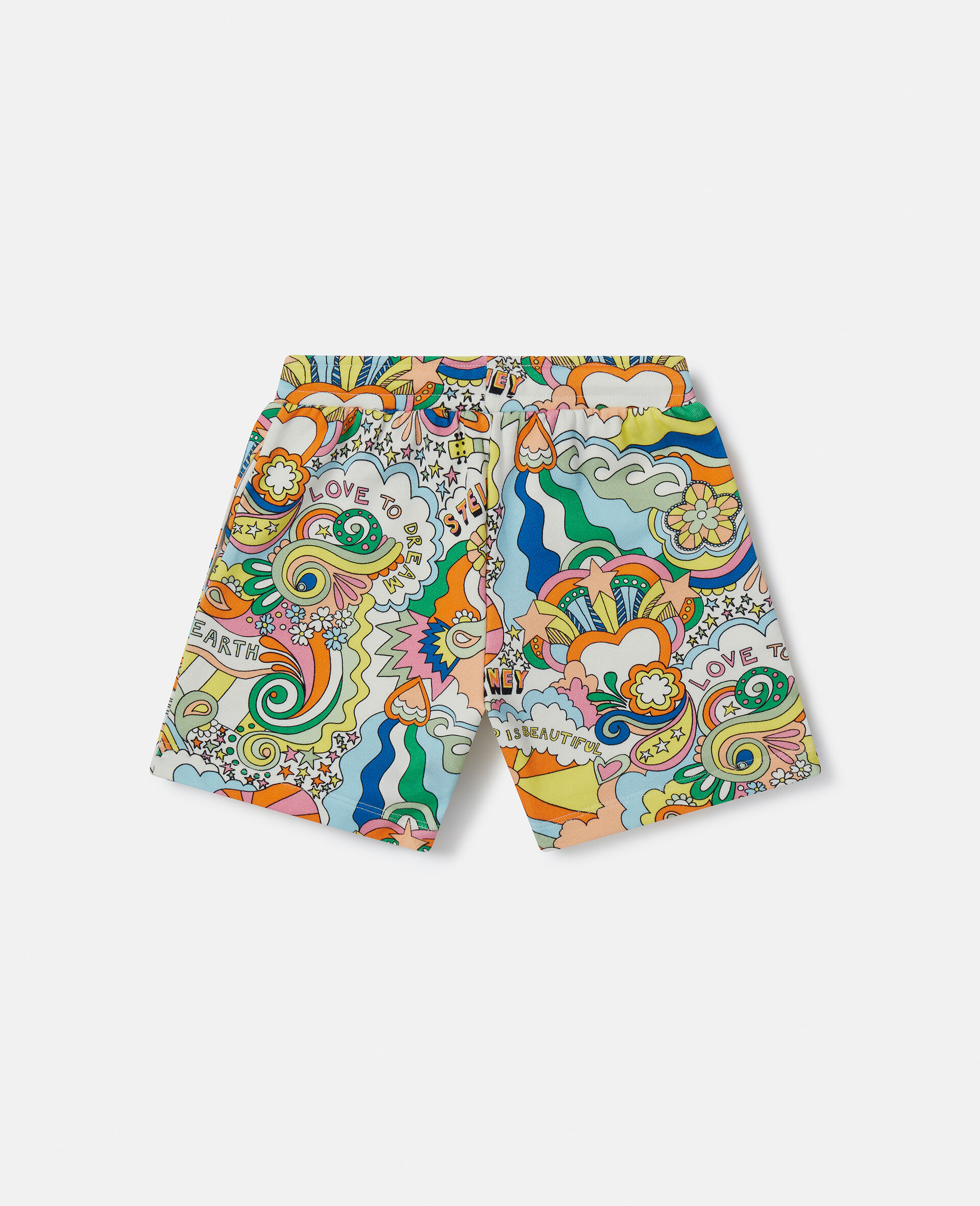 'Love to Dream' Print Sweat Shorts-White-large 'Love to Dream' Print Sweat Shorts-White-large image number 2