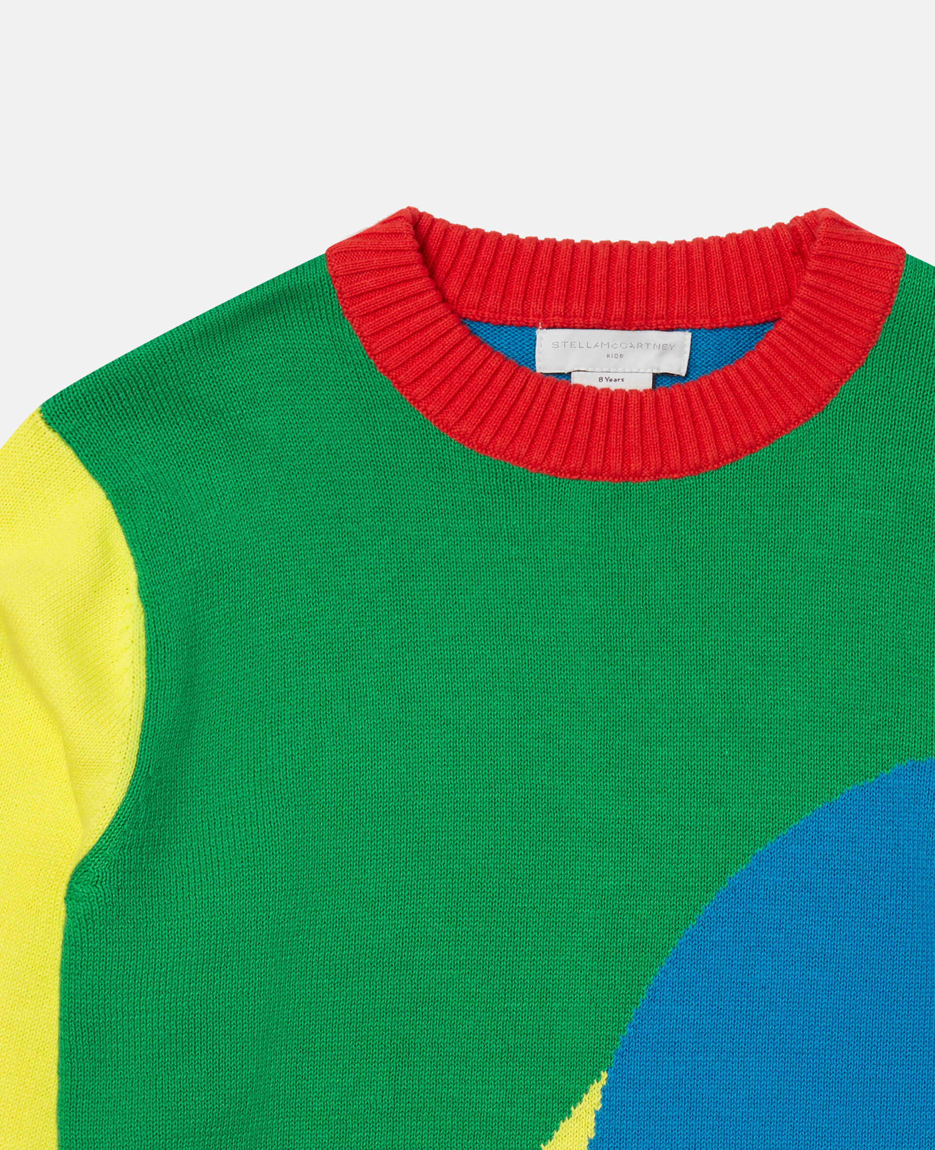 Colourblock Smile Knit Intarsia Jumper-Multicolour-large image number 1