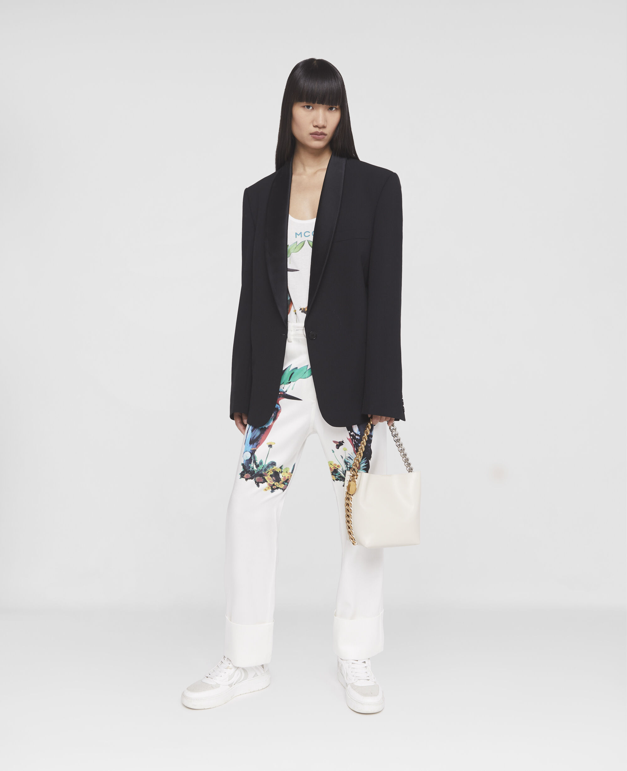 White and black clearance tuxedo jacket womens