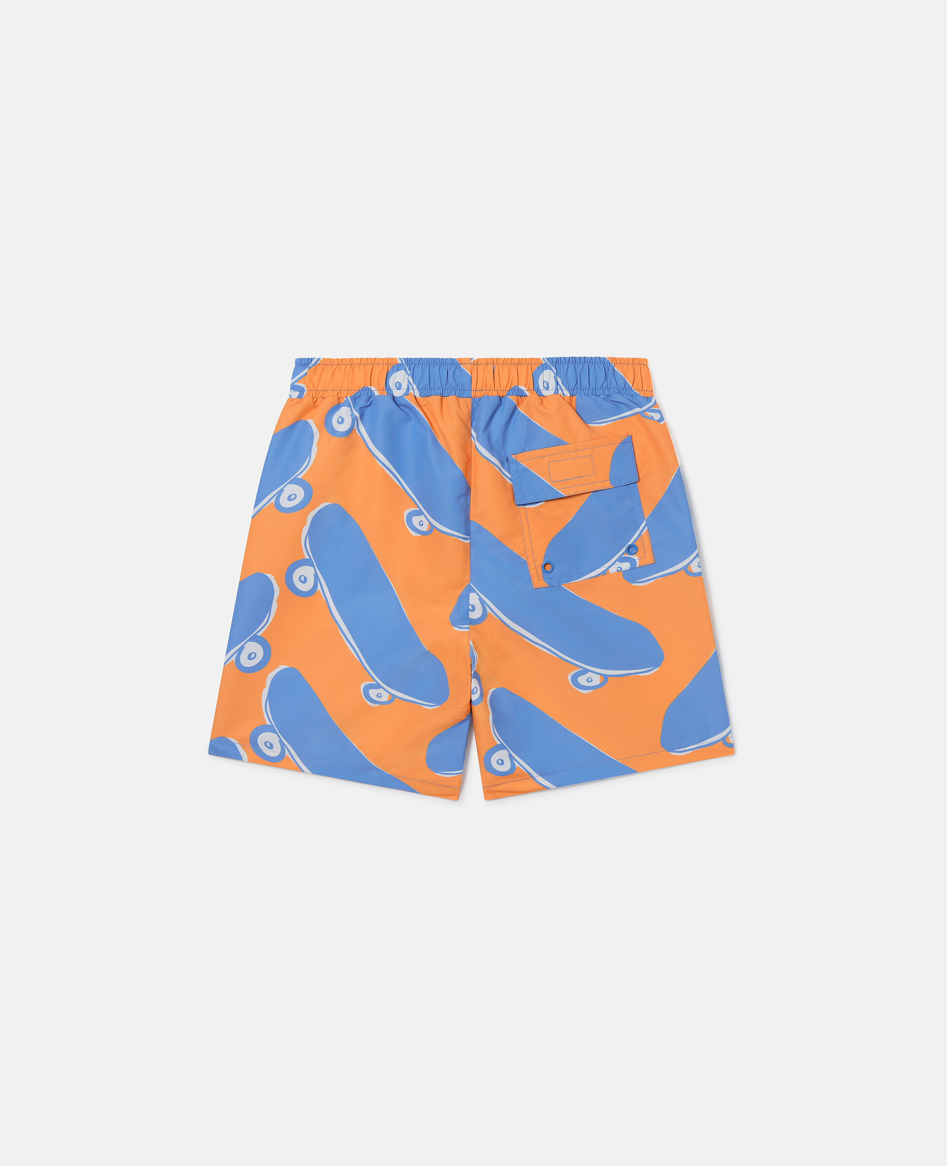 Skateboard Print Swim Shorts-Orange-large image number 2
