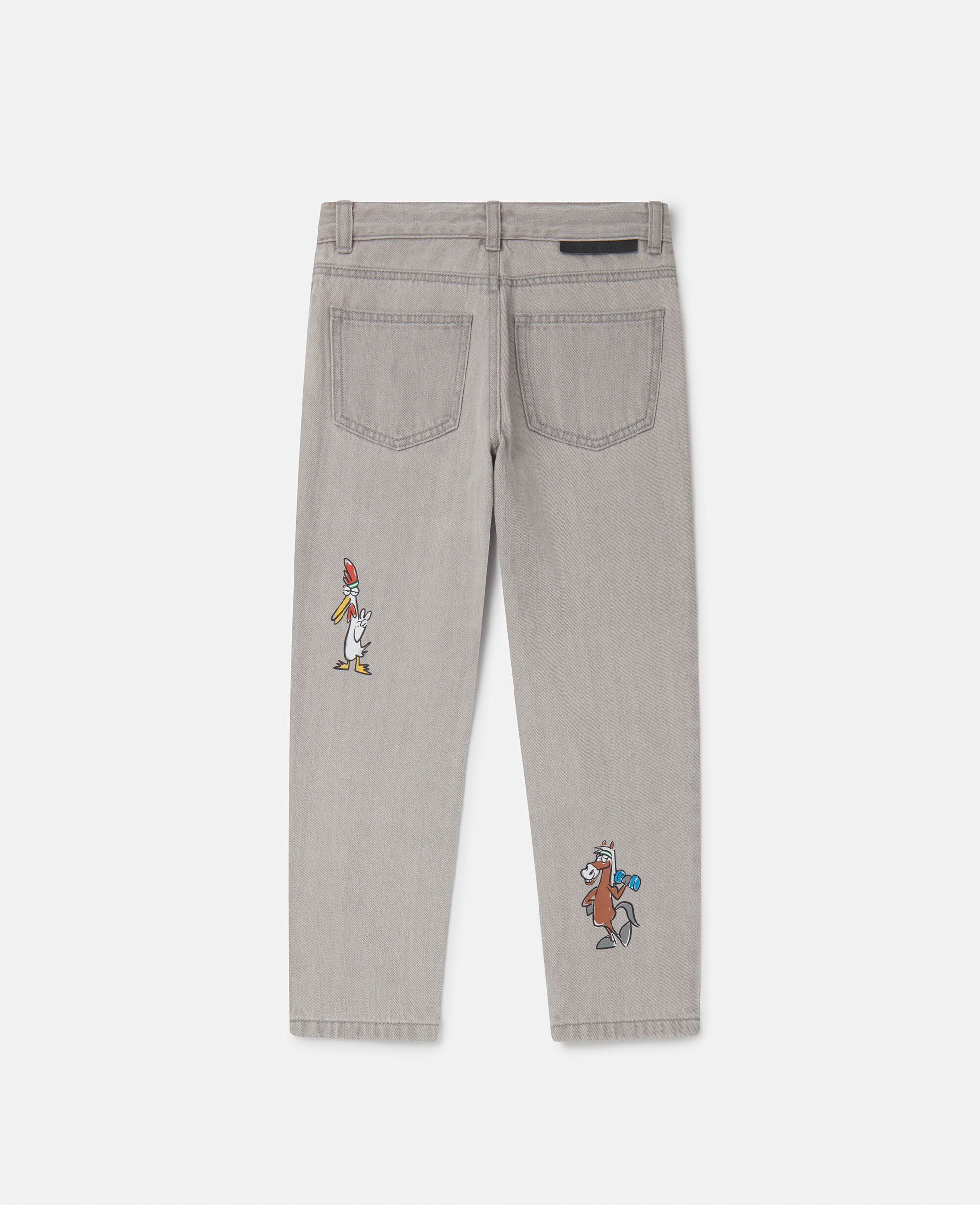 デニム・ジーパン STELLA MCCARTNEY COTTON DENIM JEANS WITH EMBROIDERED LOGO Stella McCartney Stella McCartney - Jewel Embroidered Denim