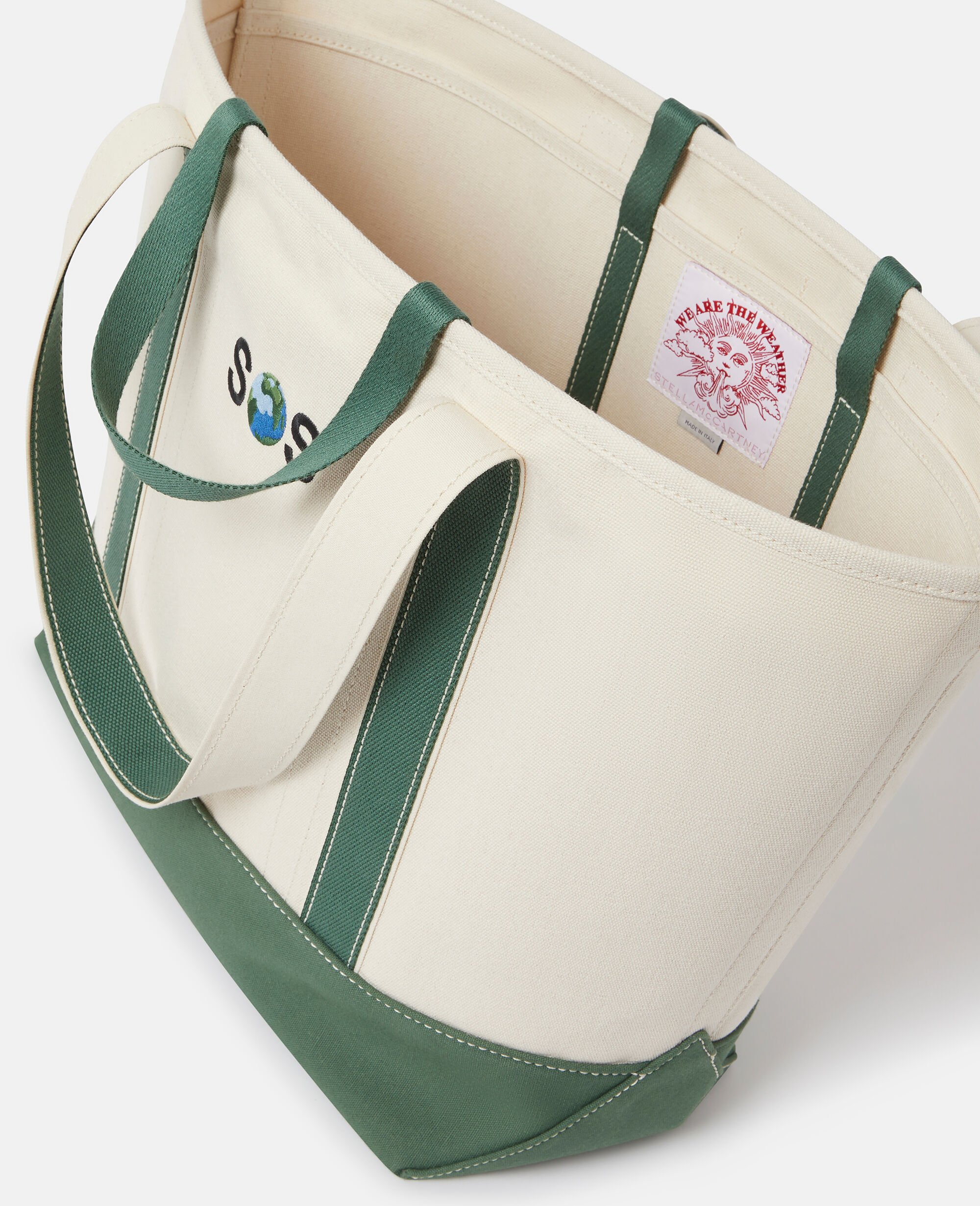 Women Dune beige / Amazon green SOS Embroidered Large Tote