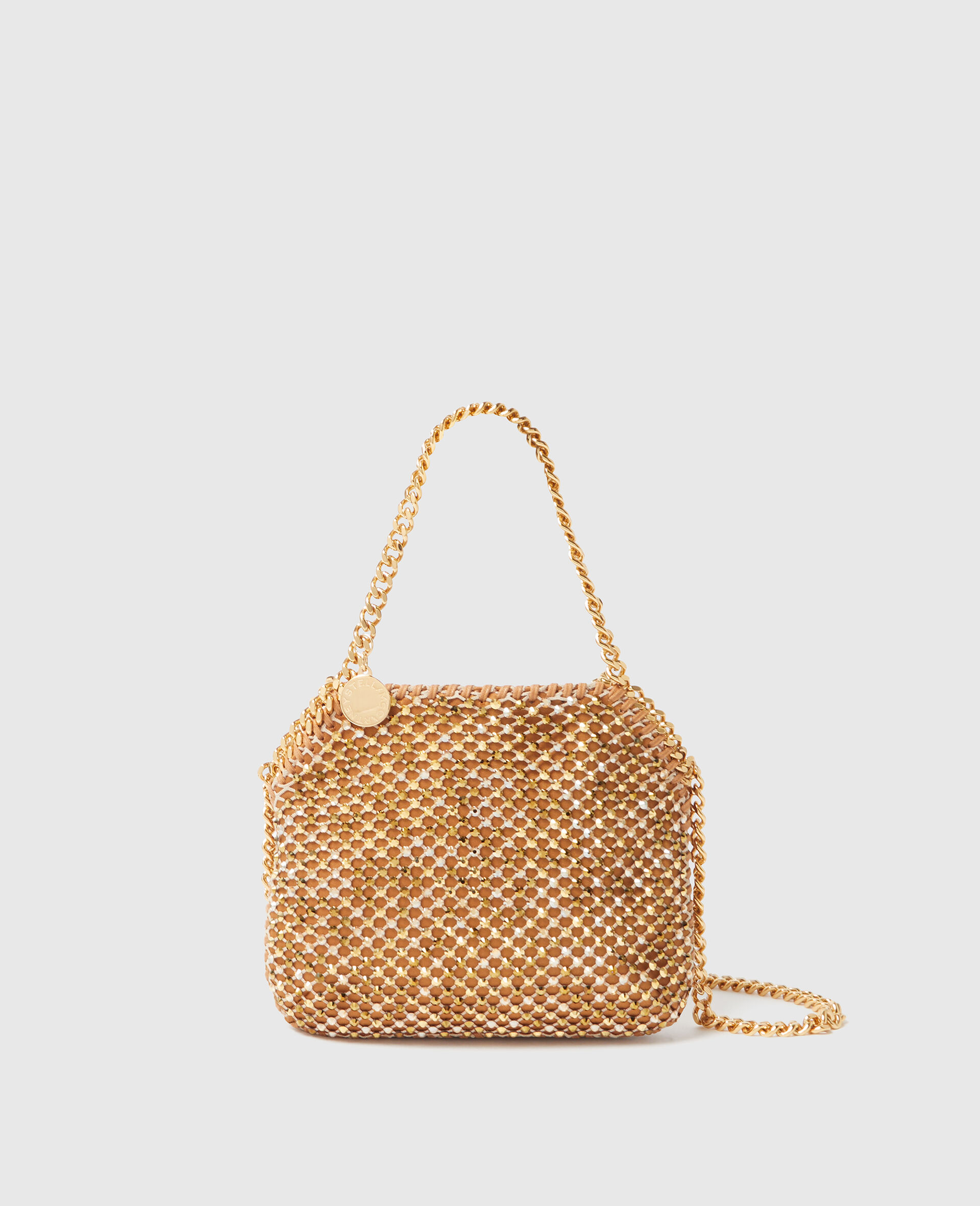 Falabella Nano水晶托特包-Gold-medium