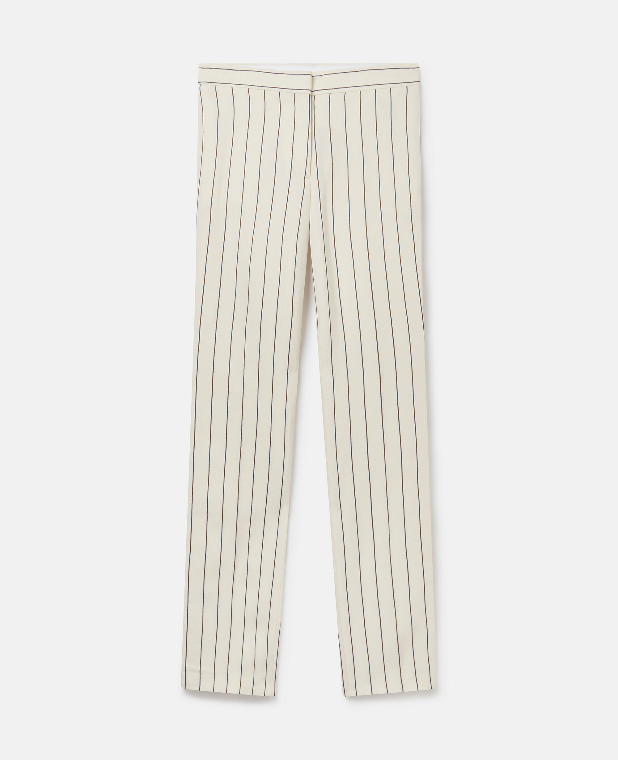 Cream striped trousers discount
