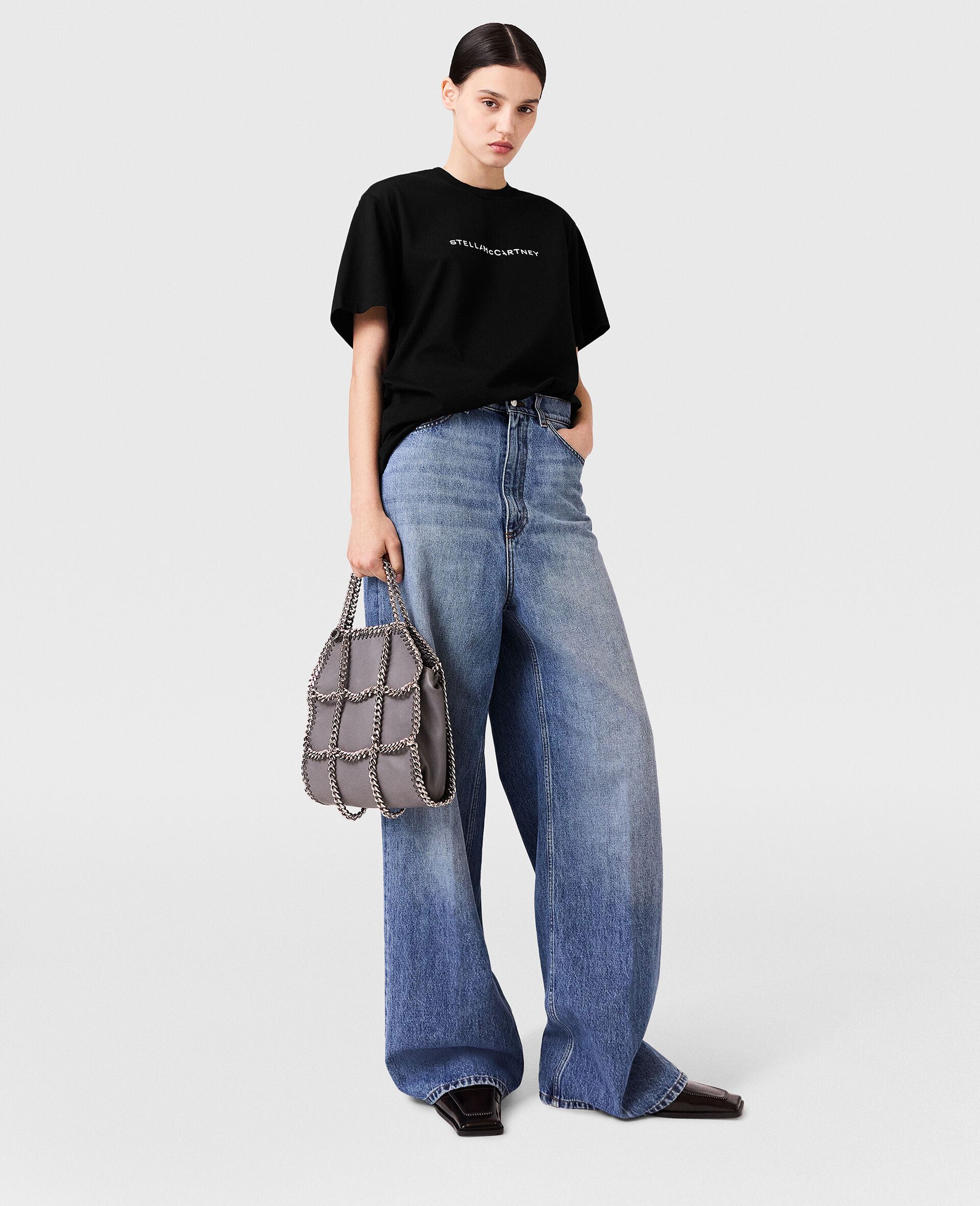 T-shirt Oversize con Logo in Cotone-Rosa-large T-shirt Oversize con Logo in Cotone-Rosa-large image number 3