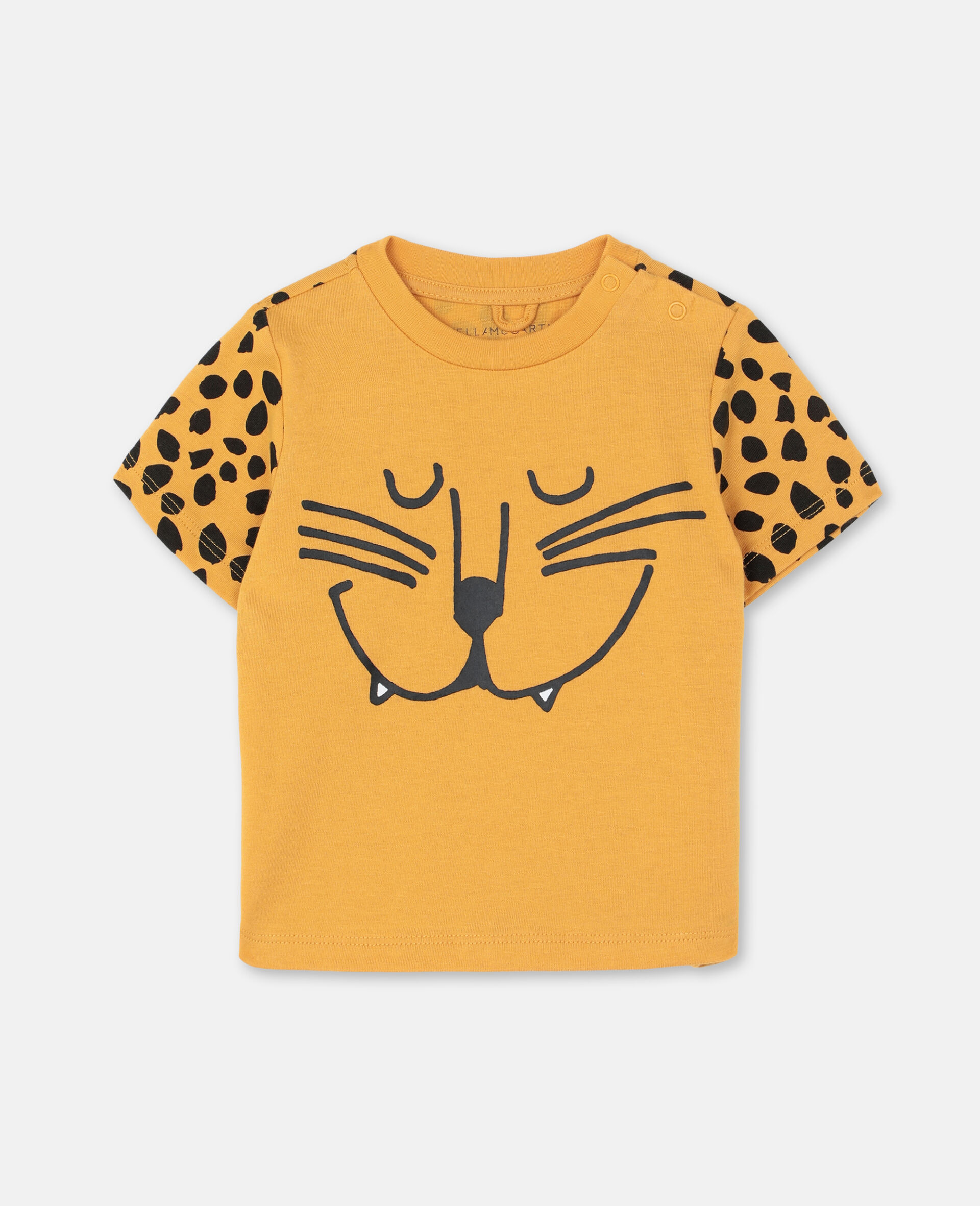 Cheetah Cotton T-shirt -Orange-large image number 0