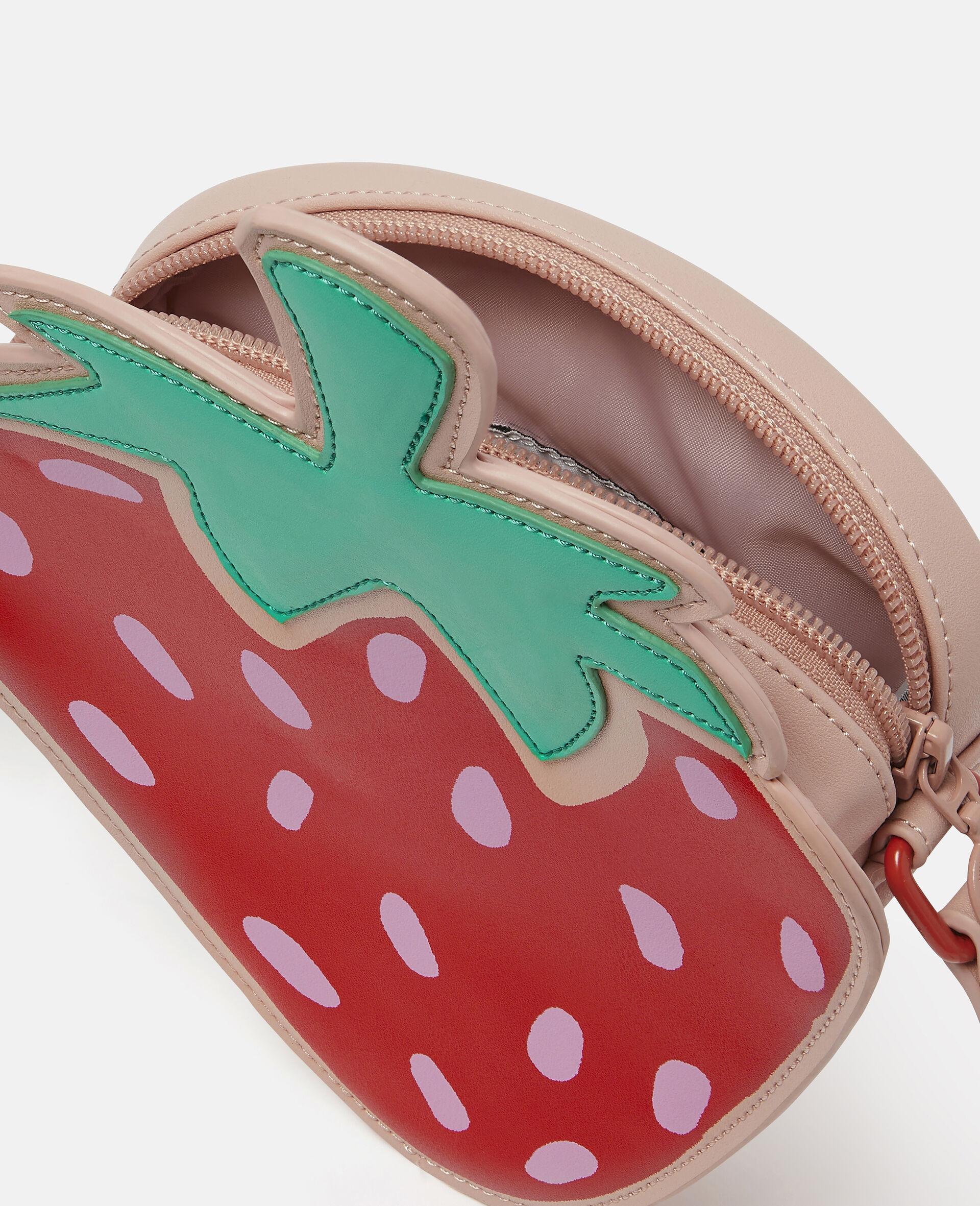 Sac fraise porte epaule en matiere synthetique-Rose-large image number 3