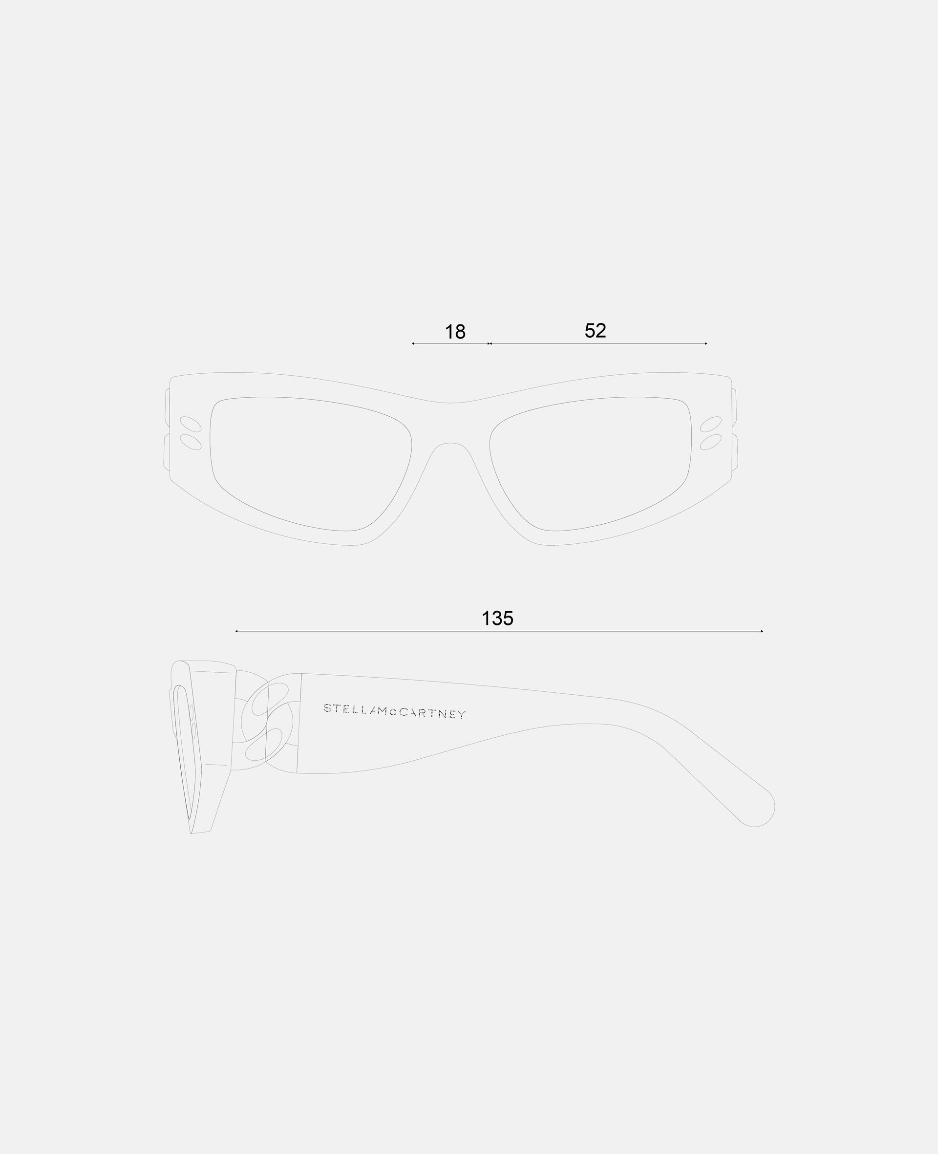 Falabella Rectangular Sunglasses-블랙-large Falabella Rectangular Sunglasses-블랙-large image number 3