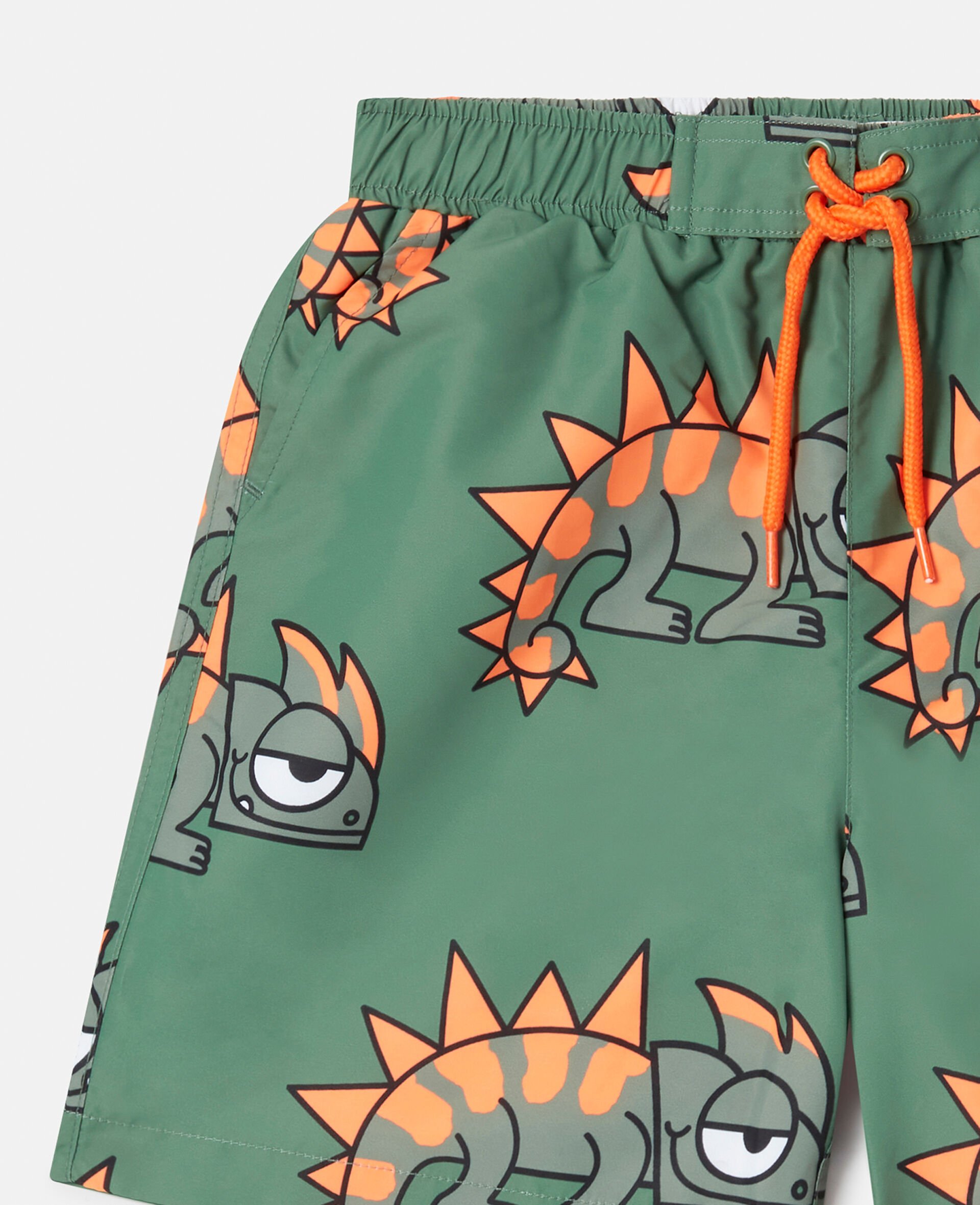 Gecko Print Swim Shorts-Pink-large Gecko Print Swim Shorts-Pink-large image number 1