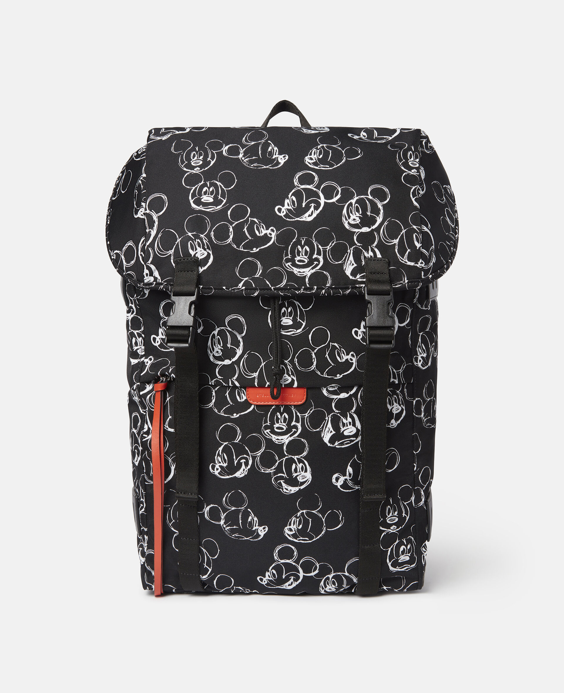 Fantasia Mickey Print Logo Backpack-Black-large