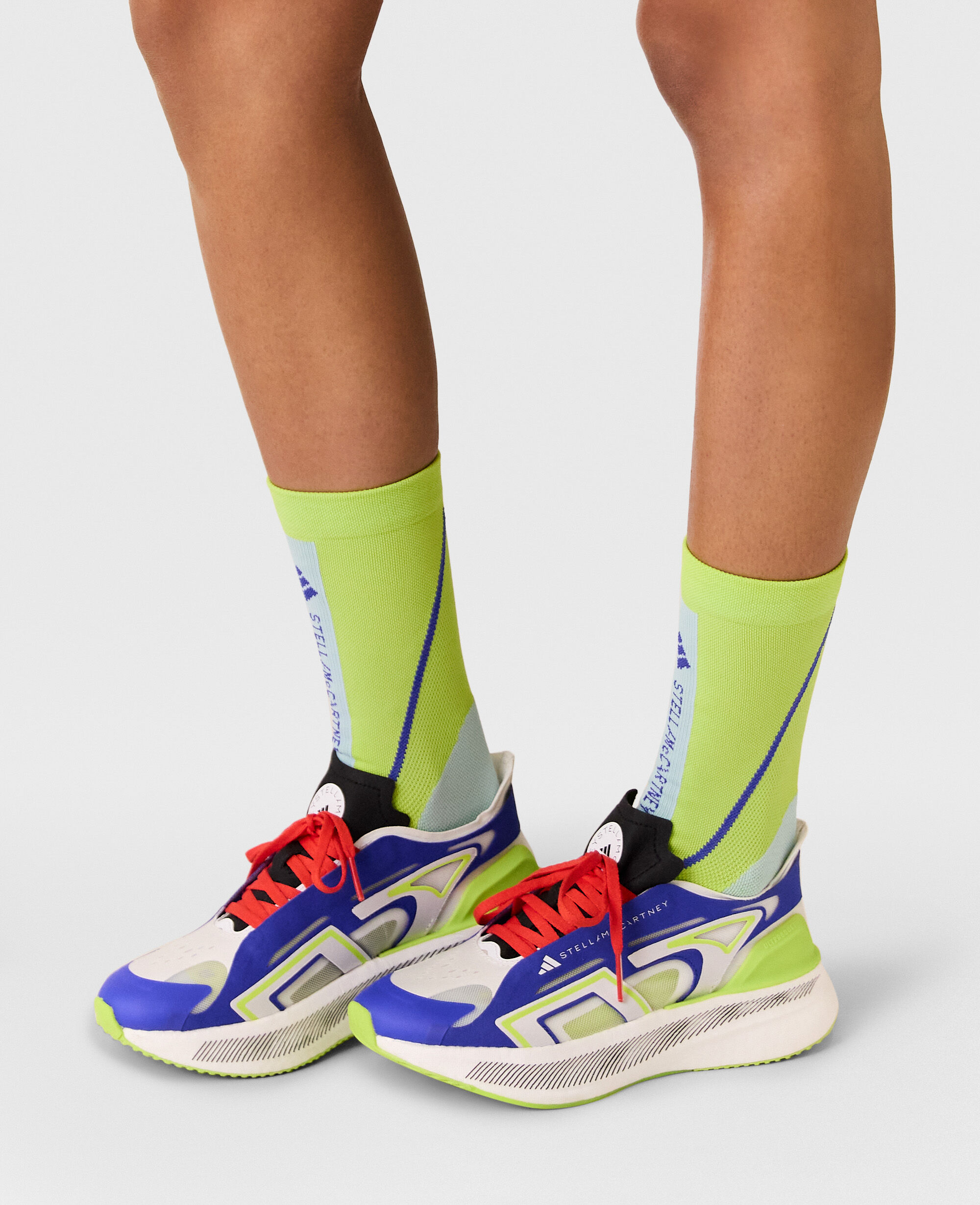 Women Lucid Blue/Semi-Solar Slime/Black Ultraboost Running Sneakers | Stella  McCartney US