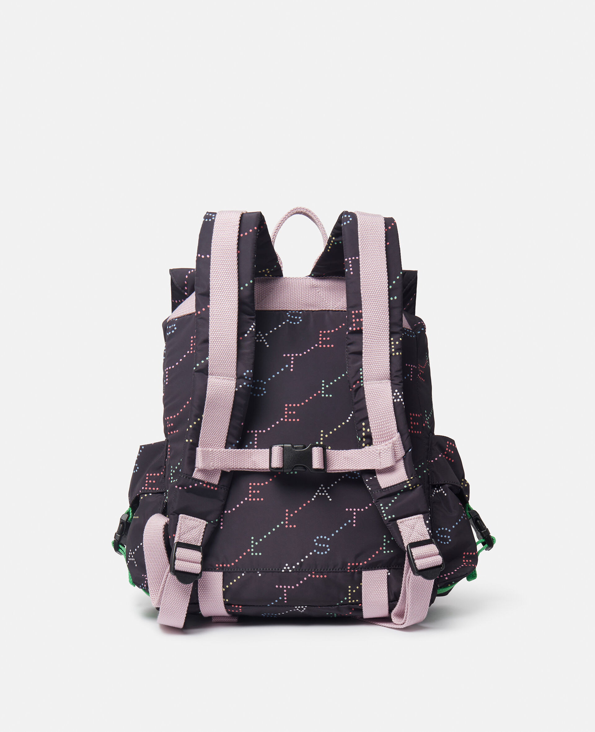 Logo Print Buckle Backpack-Black-large Logo Print Buckle Backpack-Black-large image number 2