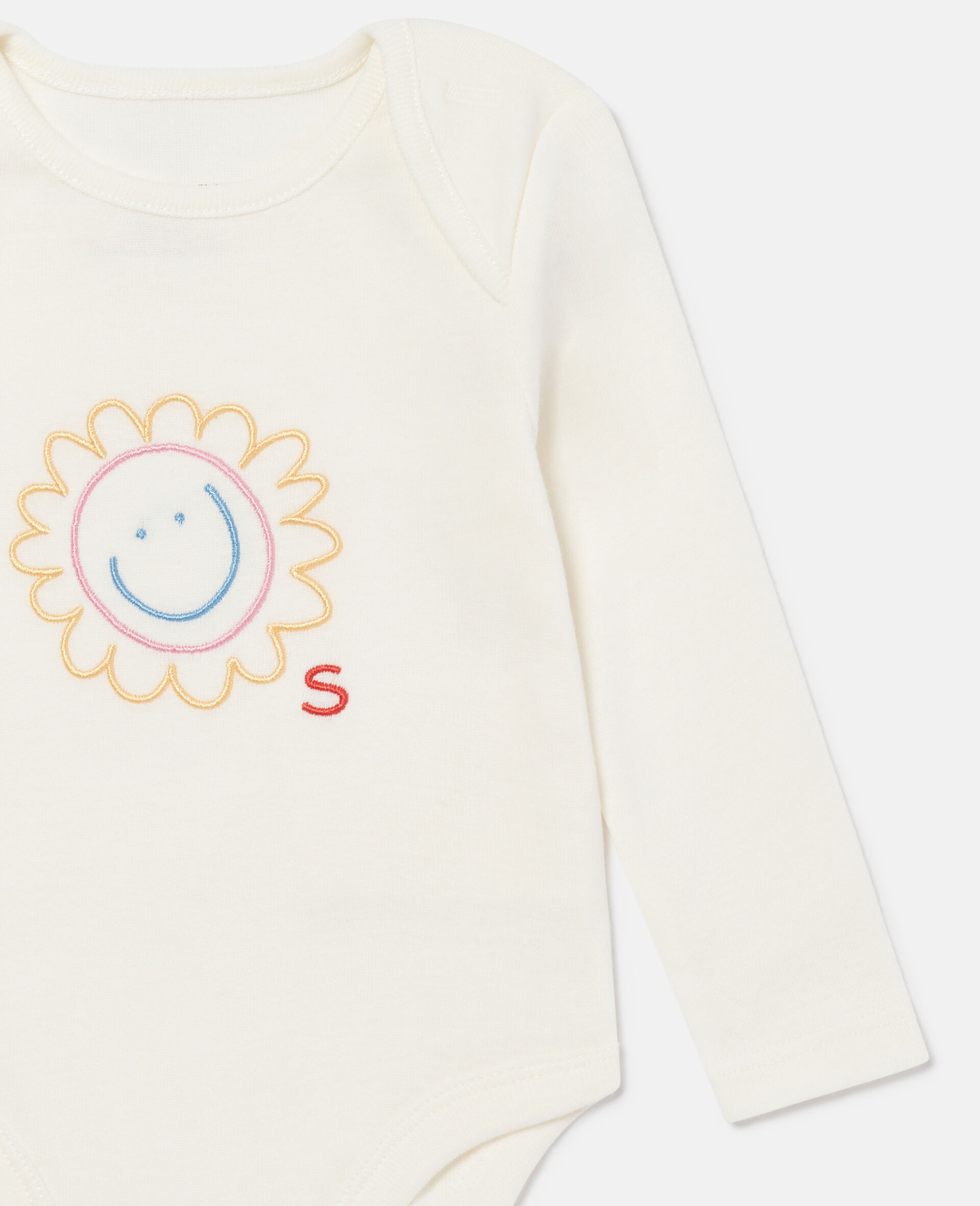 Embroidered Romper Set of 7-Cream-large Embroidered Romper Set of 7-Cream-large image number 2