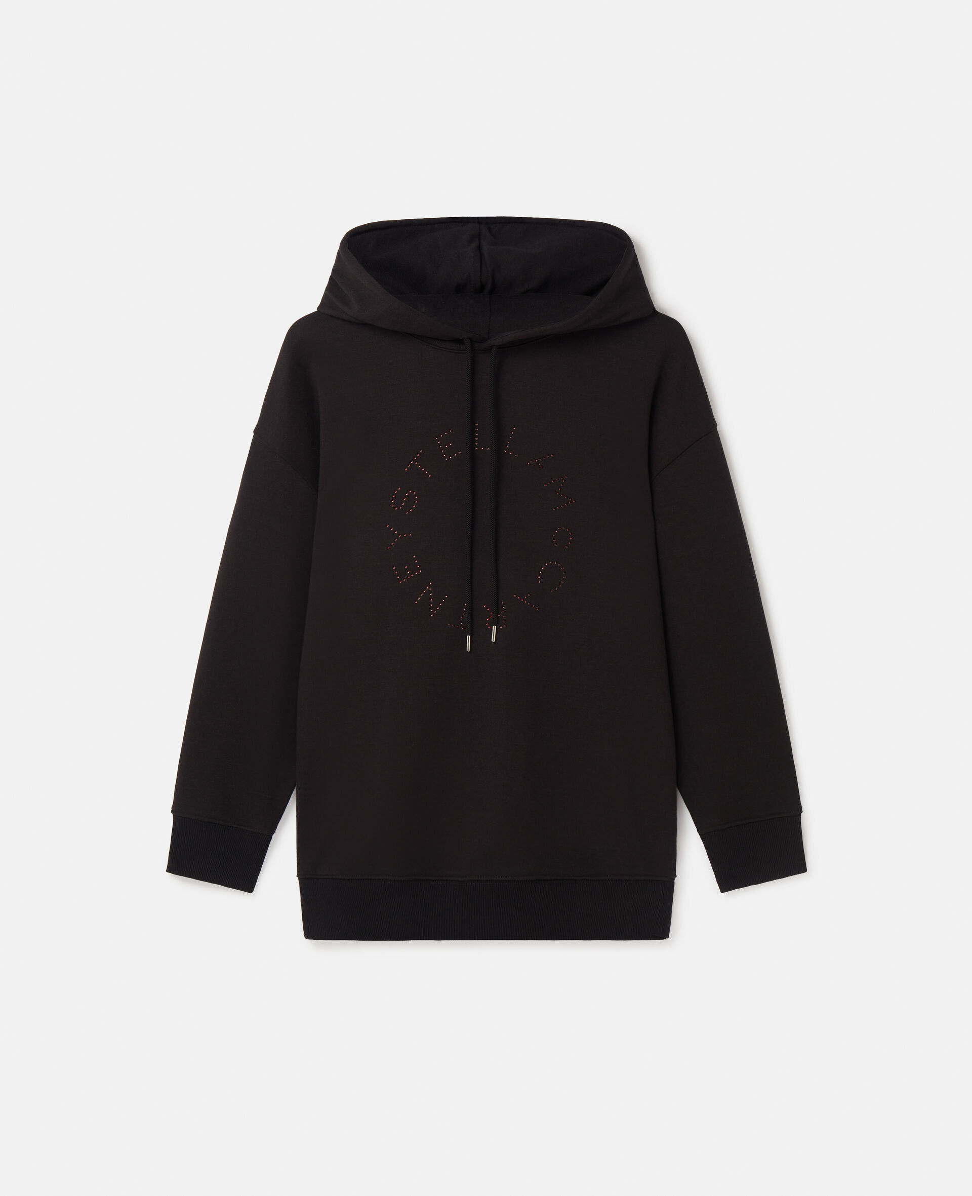 Diamanté Logo Hoodie-Black-large image number 0